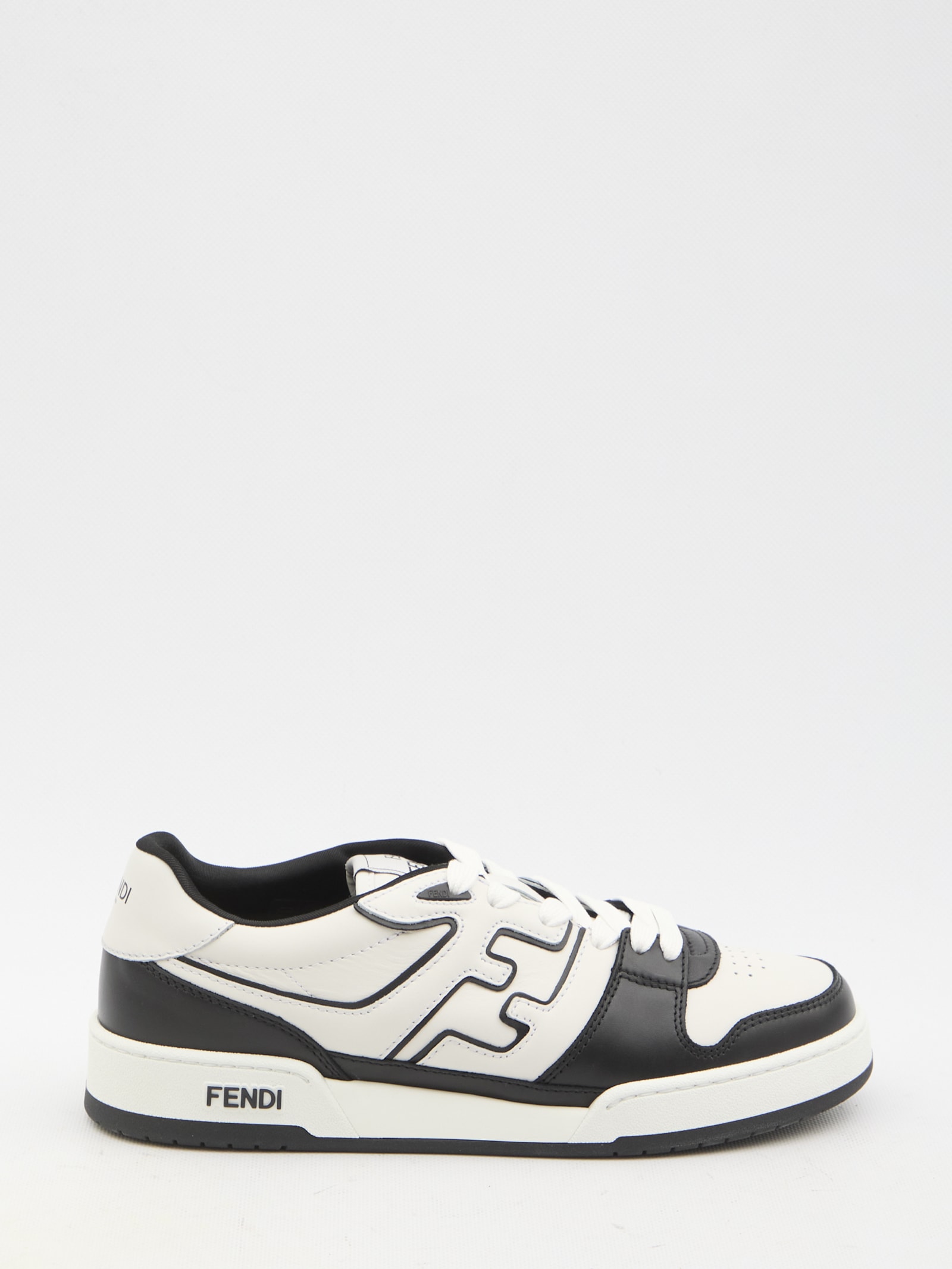 Shop Fendi Match Sneakers In White