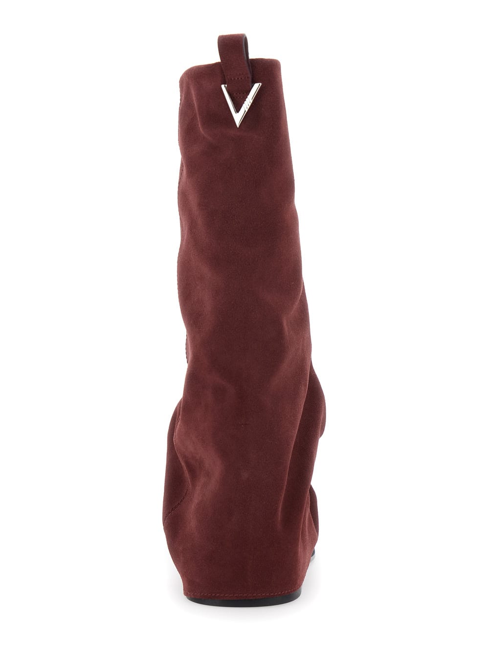 Attico Robin Combat Boot In Burgundy