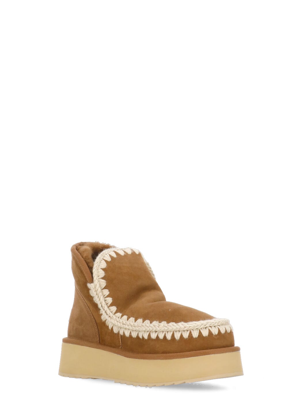 Shop Mou Mini Eskimo Platform Boots In Brown