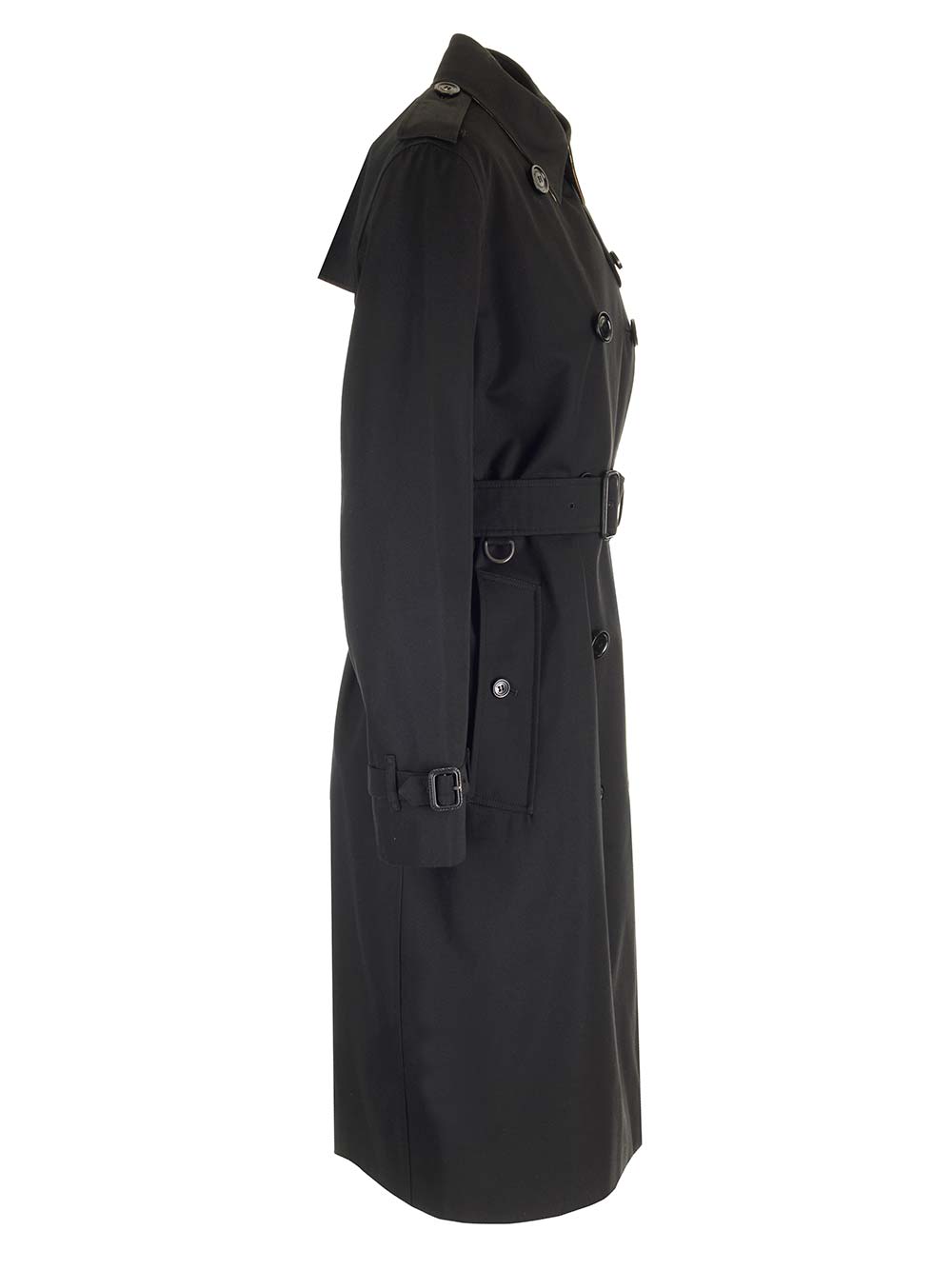 Shop Burberry Kensington Trench Coat In Black