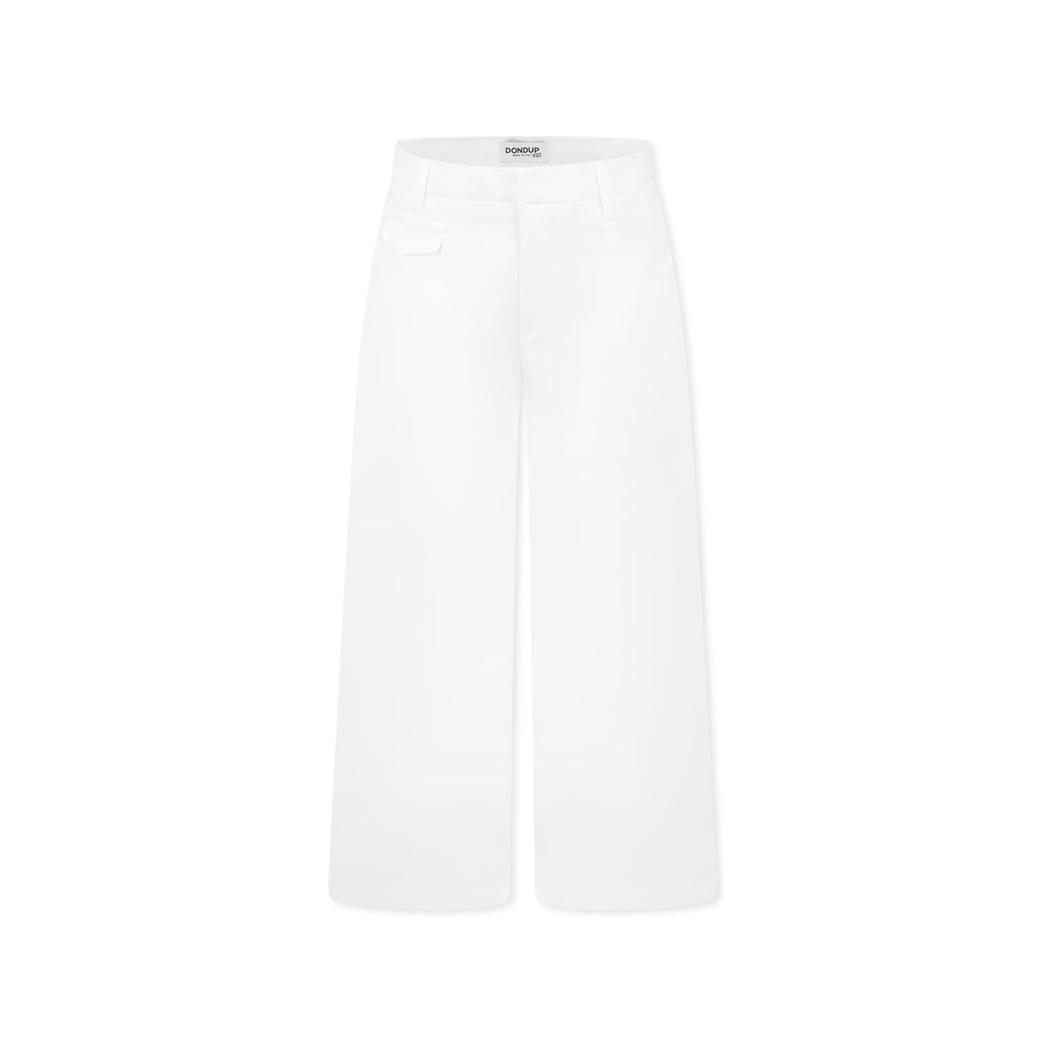 Dondup White Trousers For Boy With Logo In White