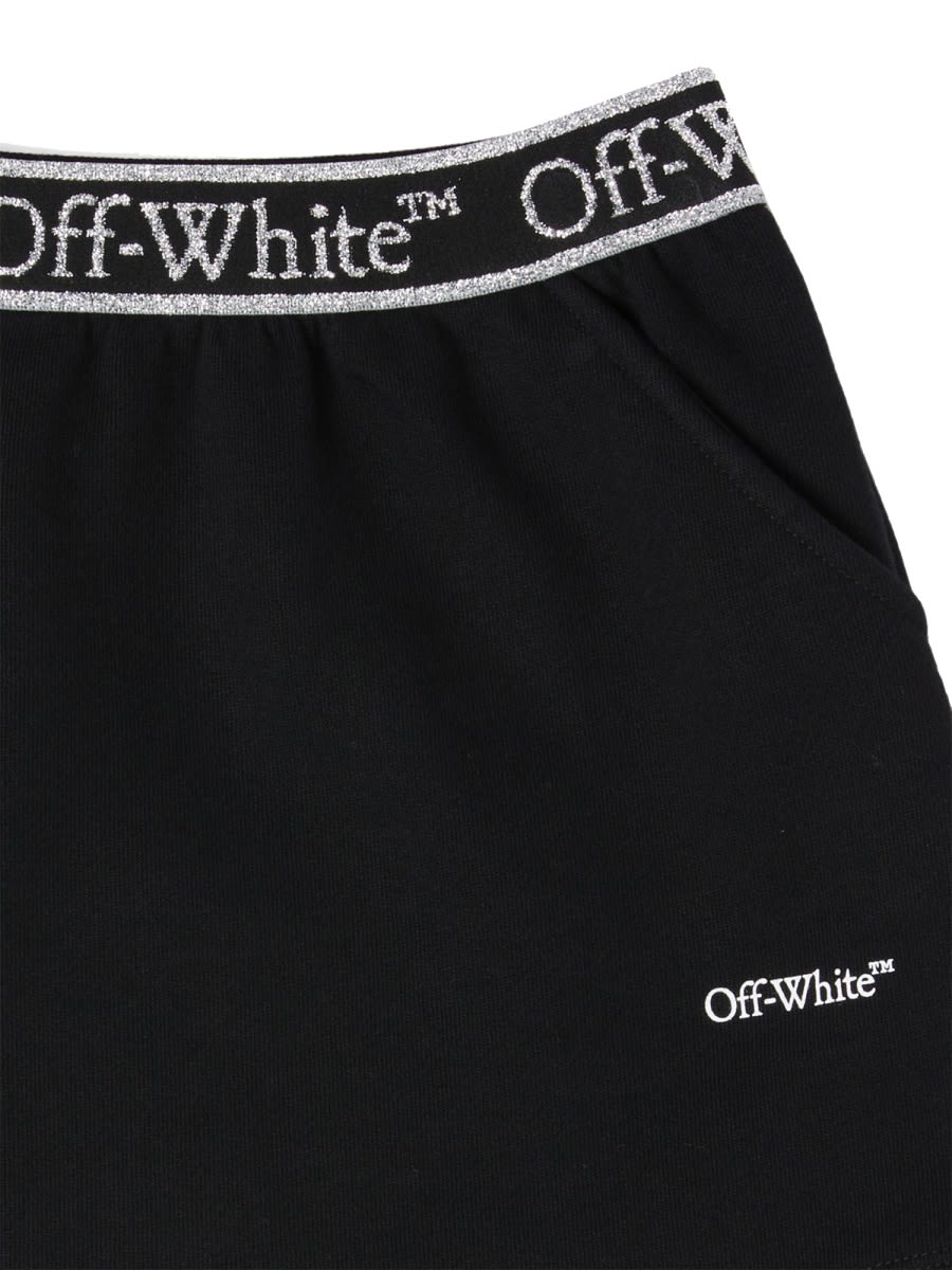 Off-white Bookish Logoband Sweatskirt By Off White Kids In Black