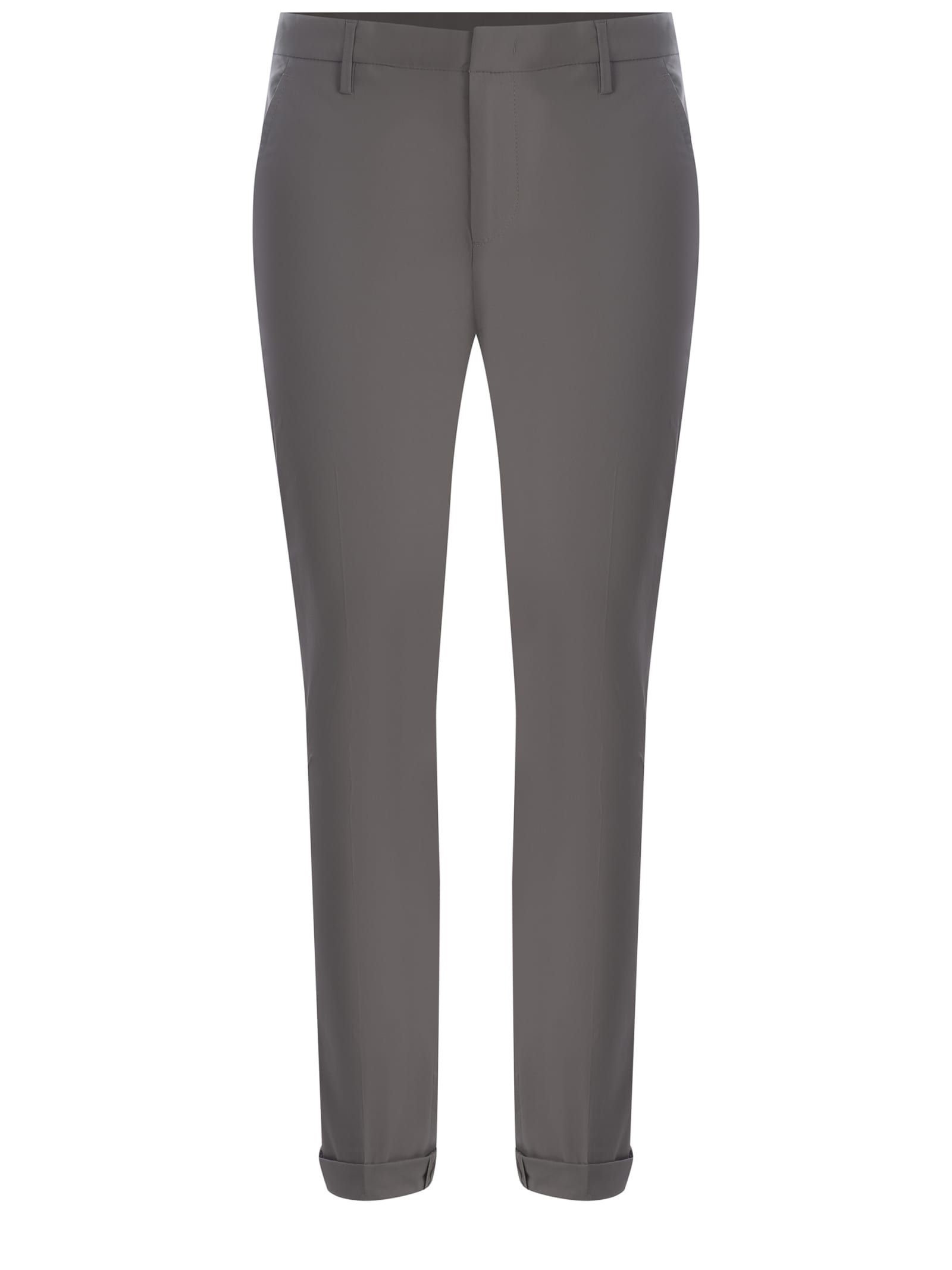 Shop Dondup Trousers  Gaubert Made Of Cotton In Grigio
