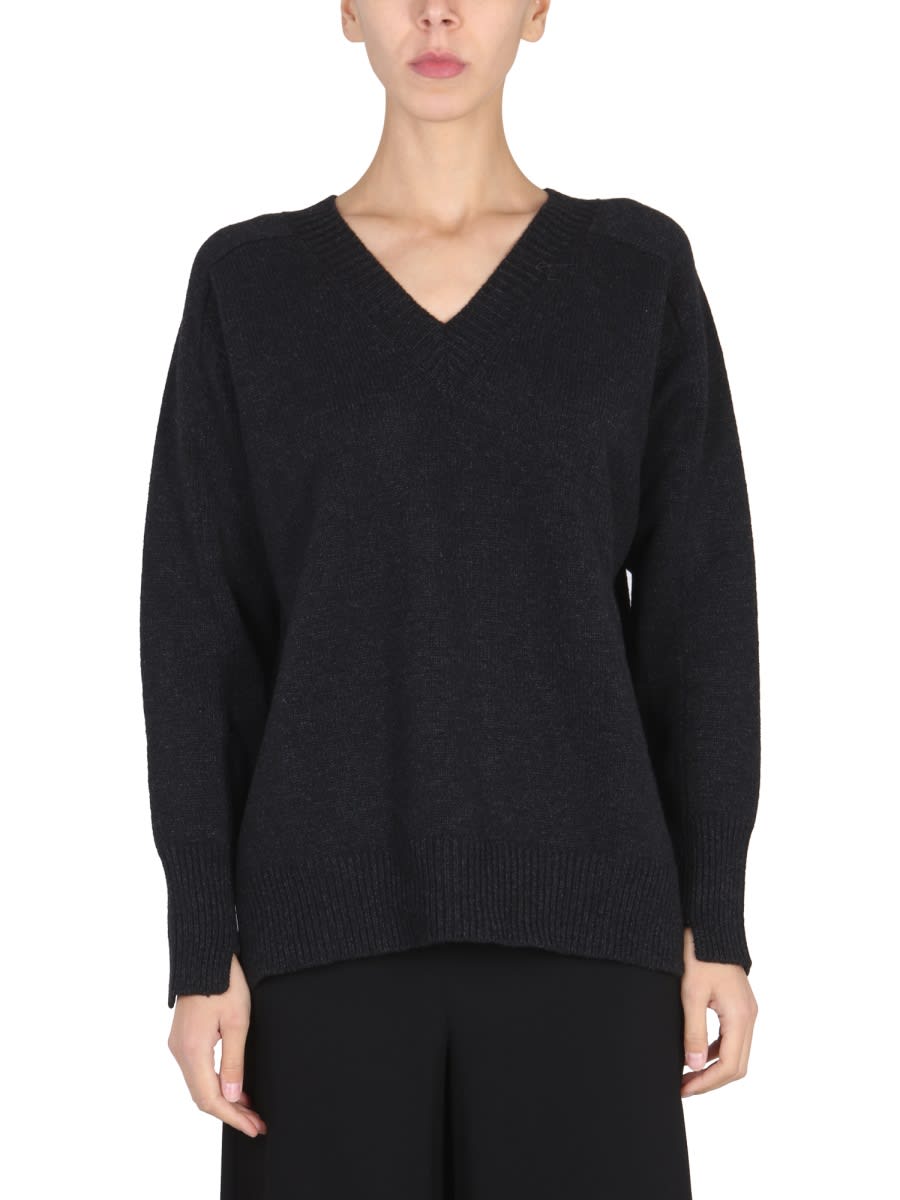 Shop Stefano Mortari V-neck Sweater In Black
