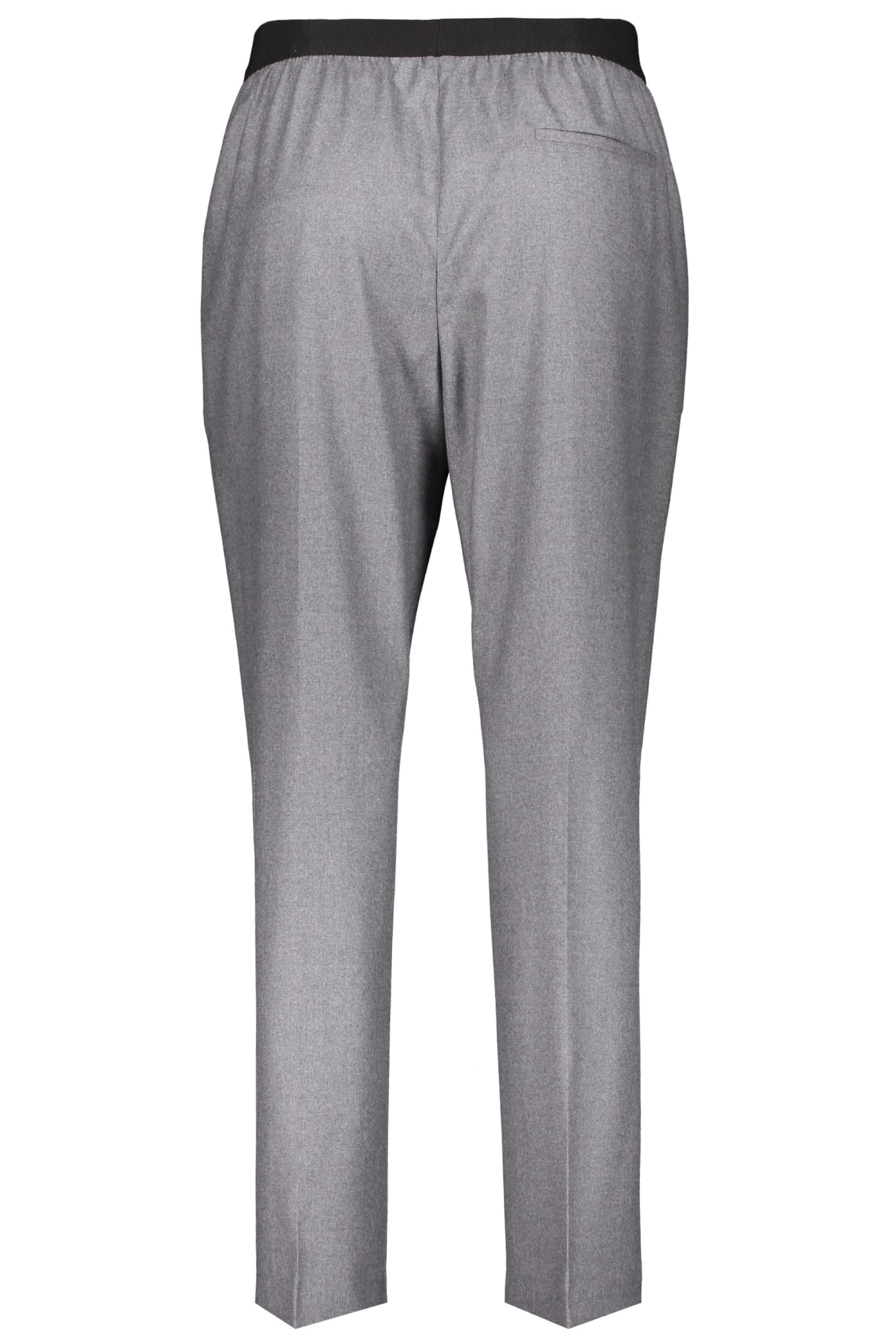 Shop Agnona Wool Trousers In Grey
