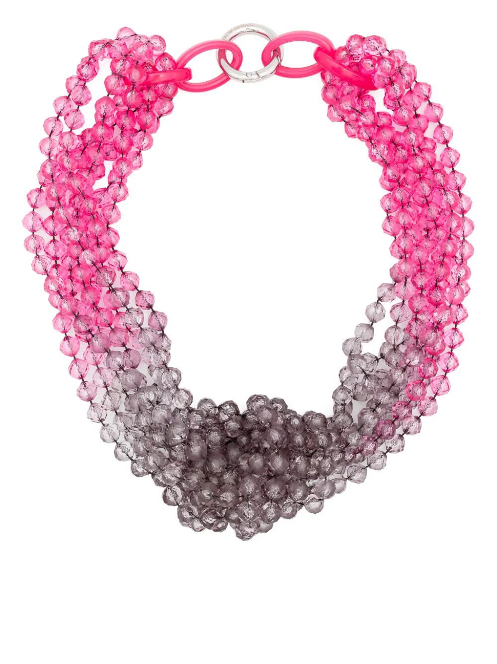 Shop Emporio Armani Necklace In Pink Grey