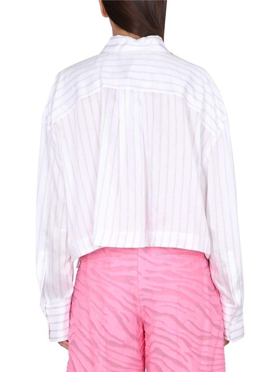 Attico ''jill'' Black And White Shirt In White