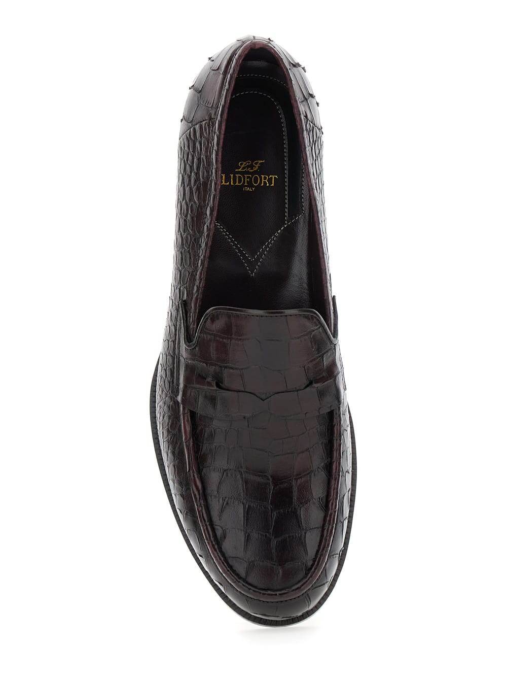Lidfort 'luisiana' Brown Loafers With Embossed Crocodile Effect