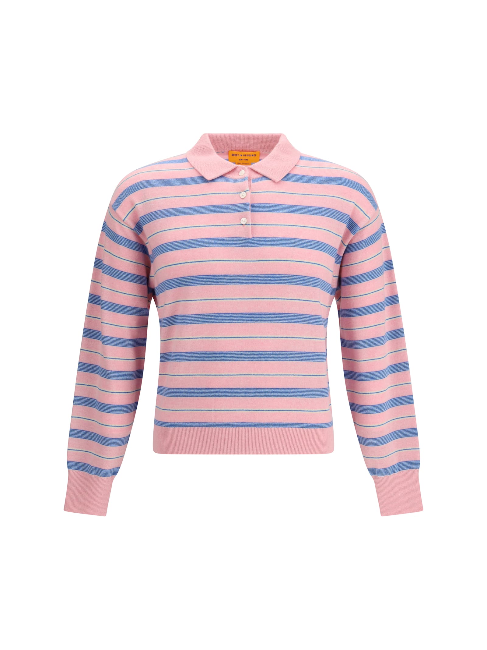 Guest In Residence Collegiate Stripe Polo In Multi
