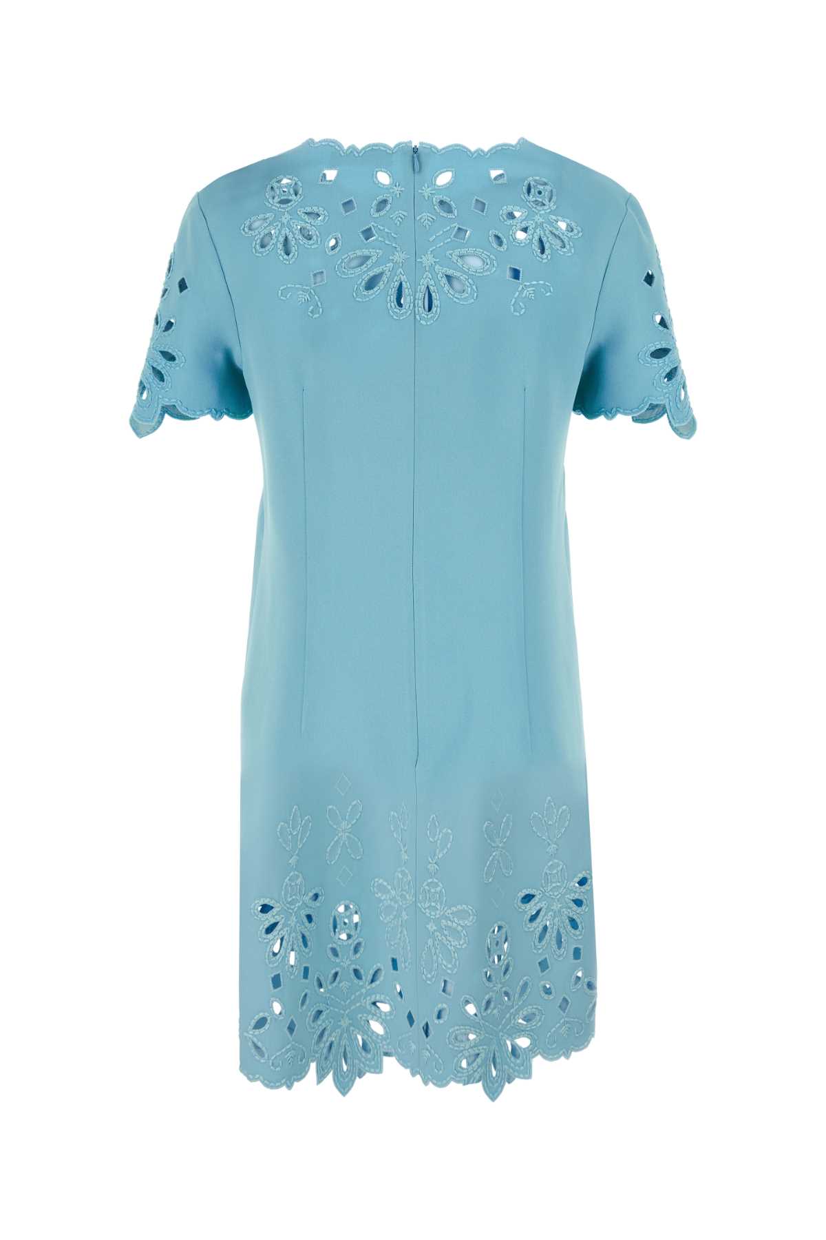 Shop Ermanno Scervino Light Blue Viscose Blend Dress In Heritageblu