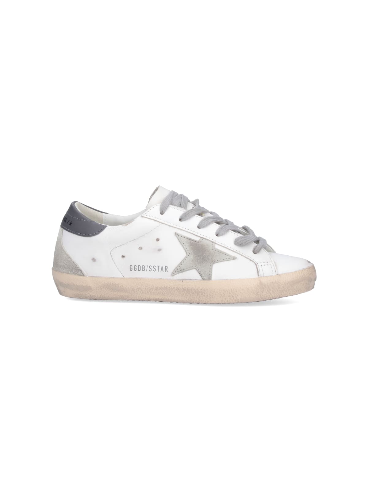 Golden Goose Super Star Sneakers In White/ice/dark Gray