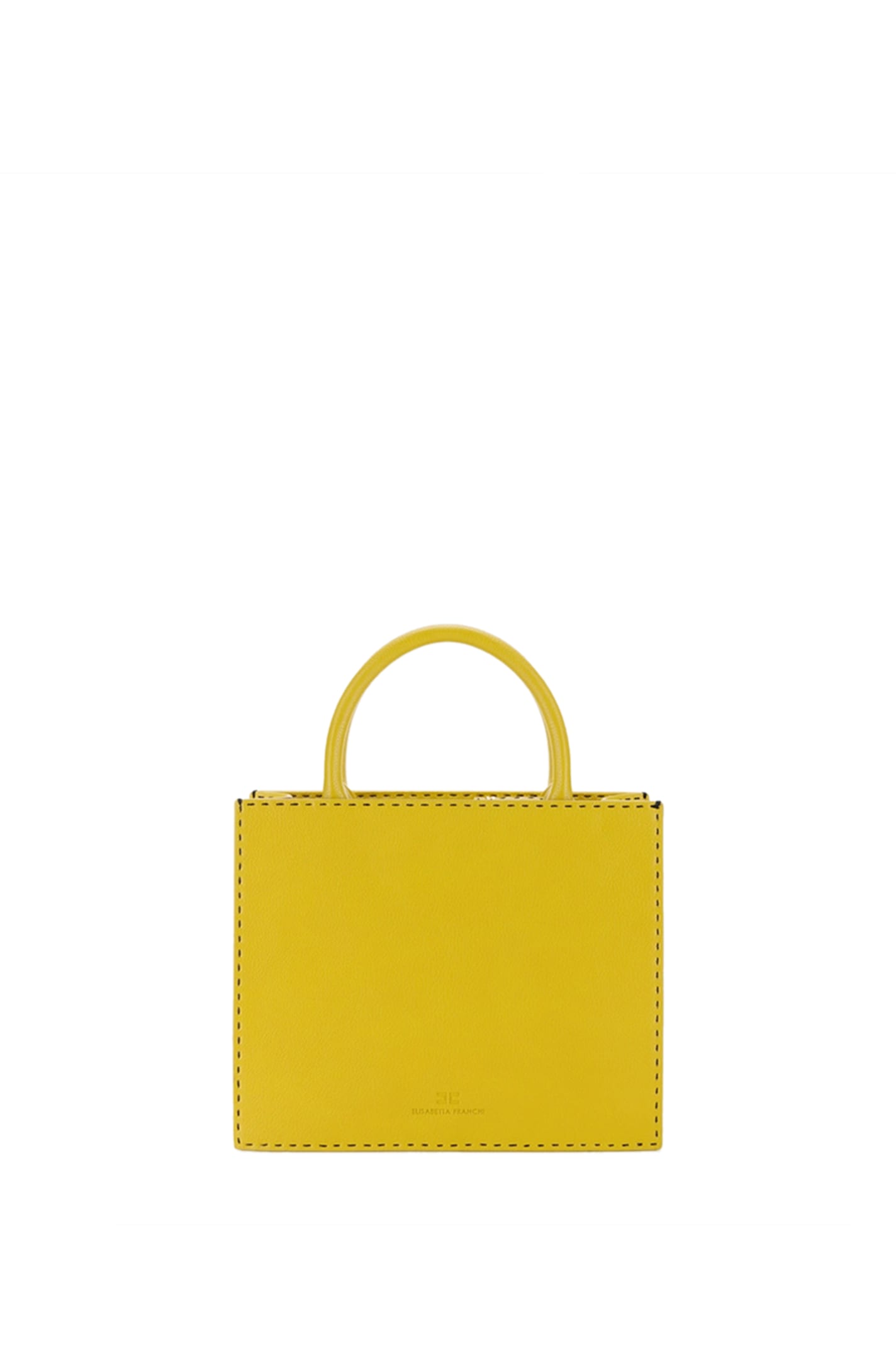 ELISABETTA FRANCHI CONTRASTED TOPSTITCHING SMALL TOTE BAG