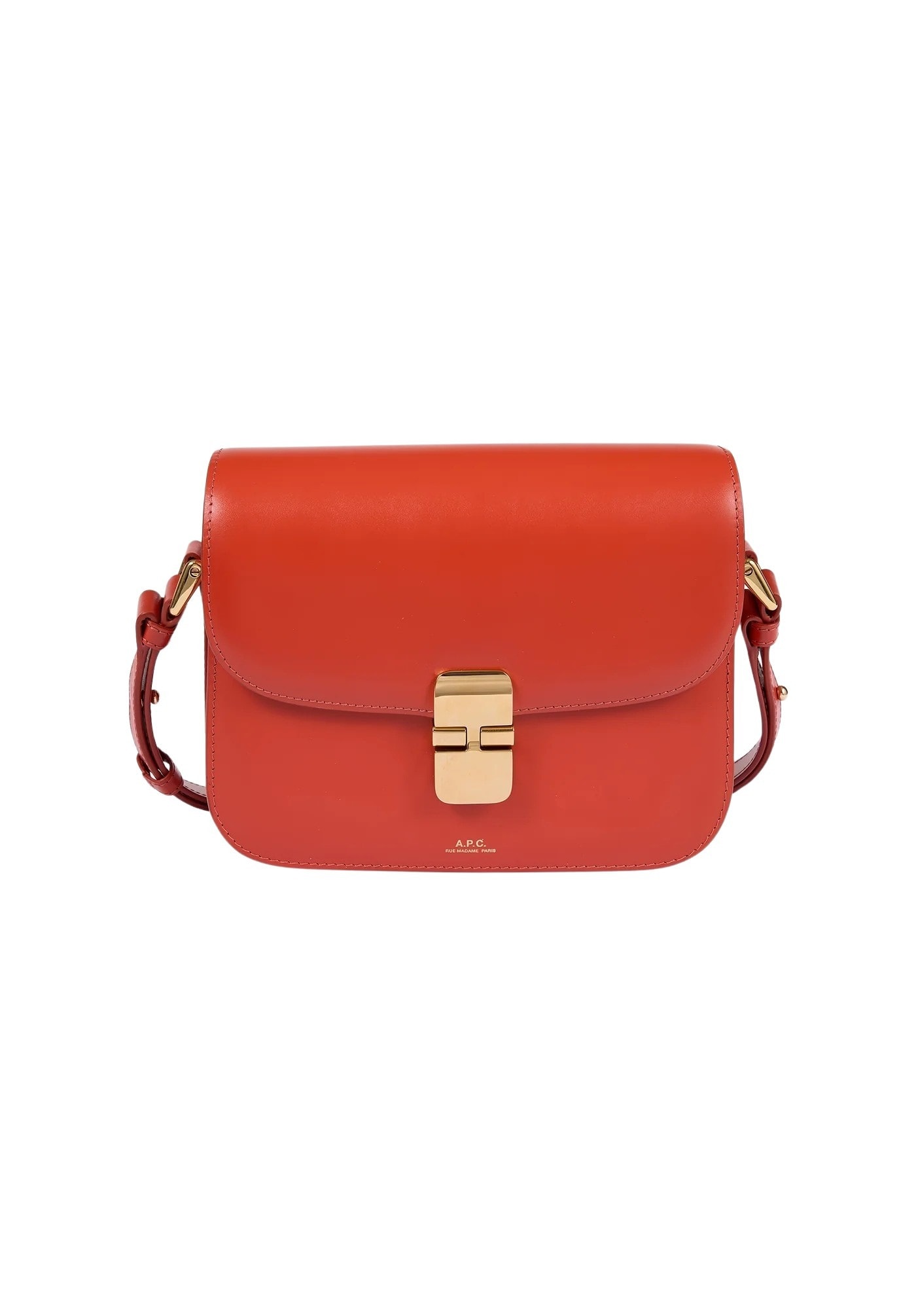 Apc A.p.c. Grace Logo Printed Small Shoulder Bag In Red