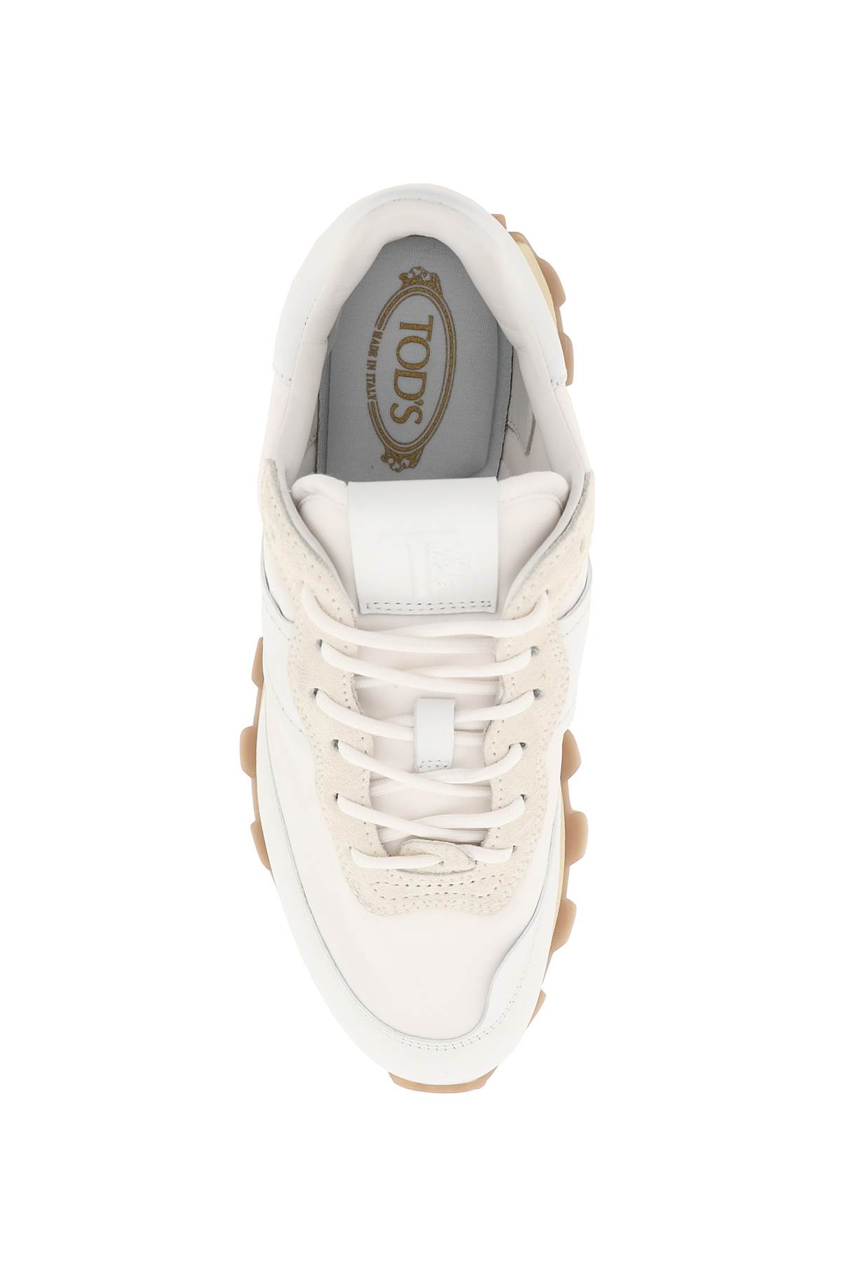 Tod's Sportiva Sneakers In Bianco Bianco Lana (white)