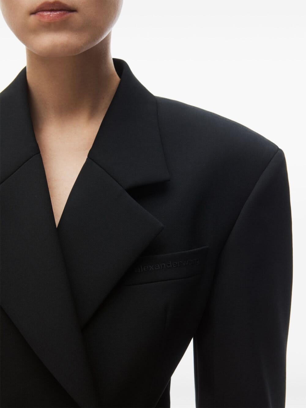 Shop Alexander Wang Asymmetrical Blazer In Black