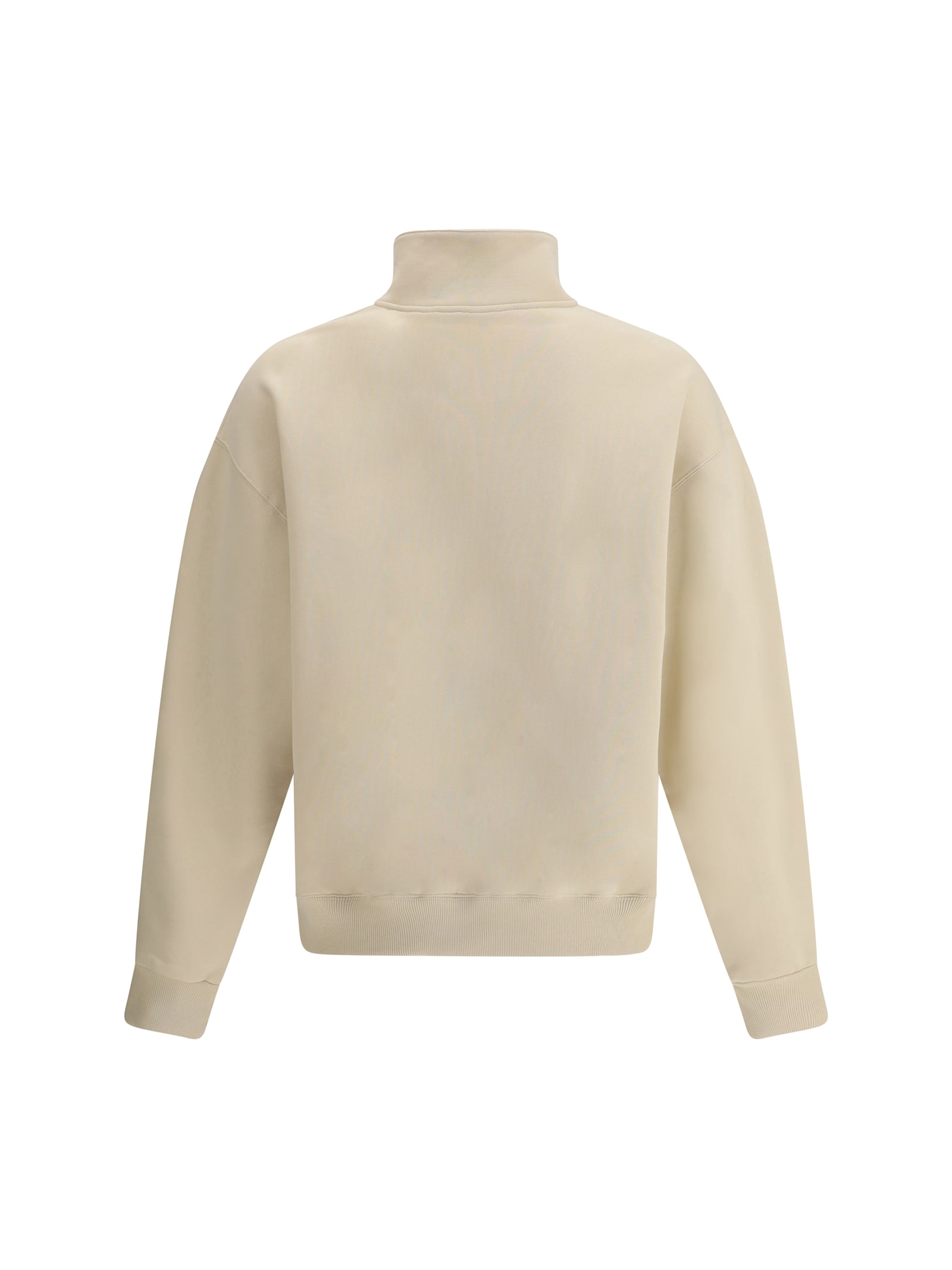 Jacquemus The Gros Grain High-collar Logo Sweatshirt In Neutral