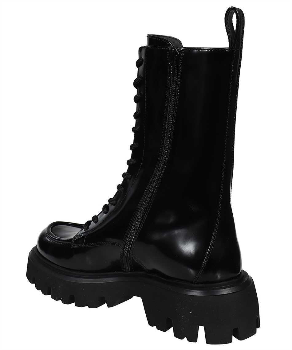 Msgm Leather Boots In Black