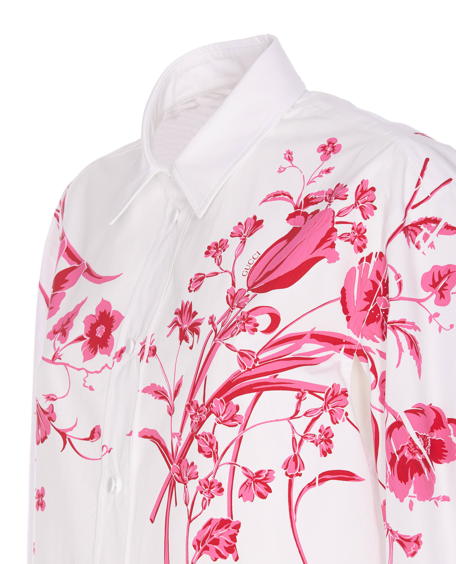 Shop Gucci Shirt In Whitemix