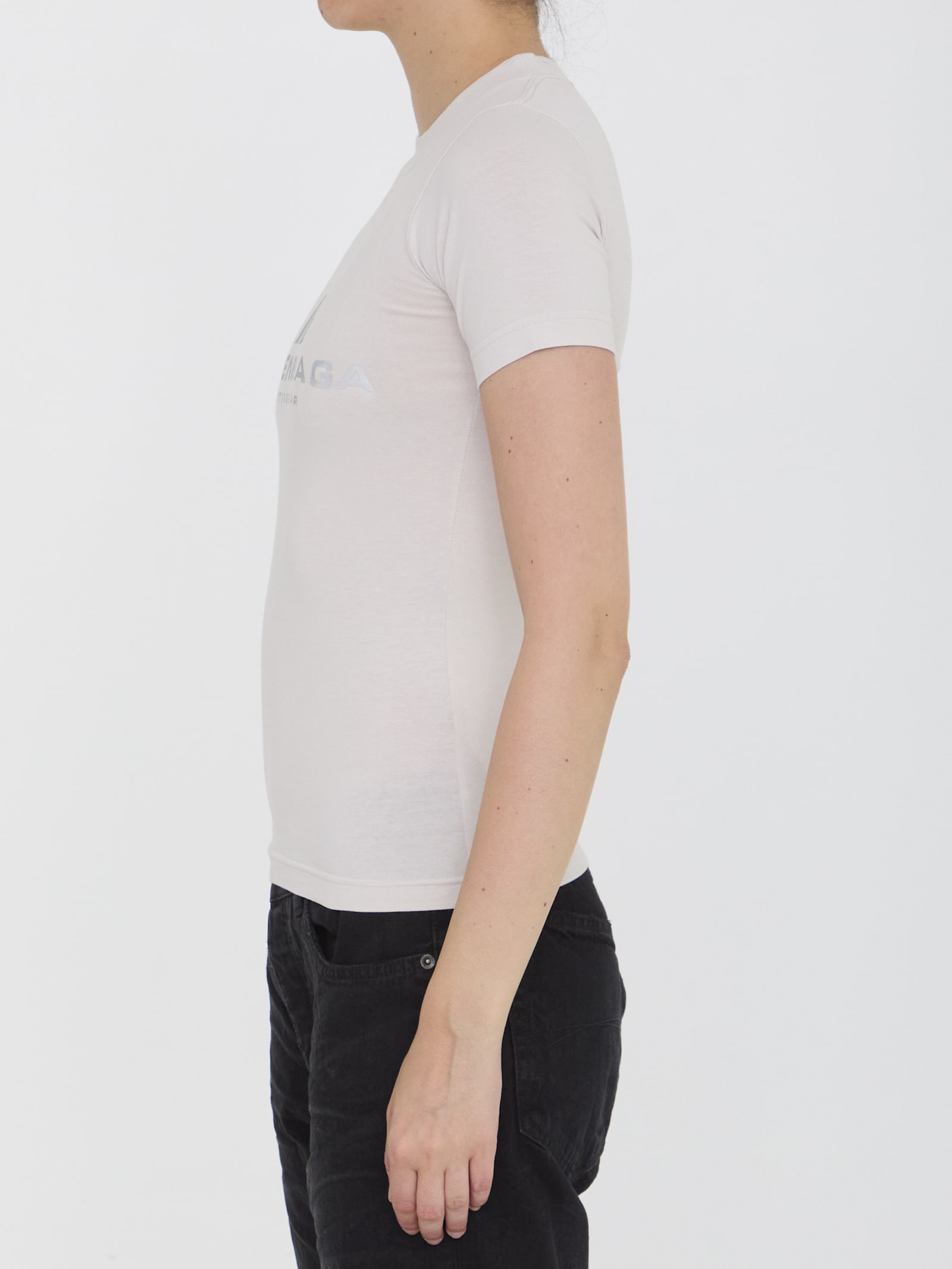 Shop Balenciaga Activewear T-shirt In White