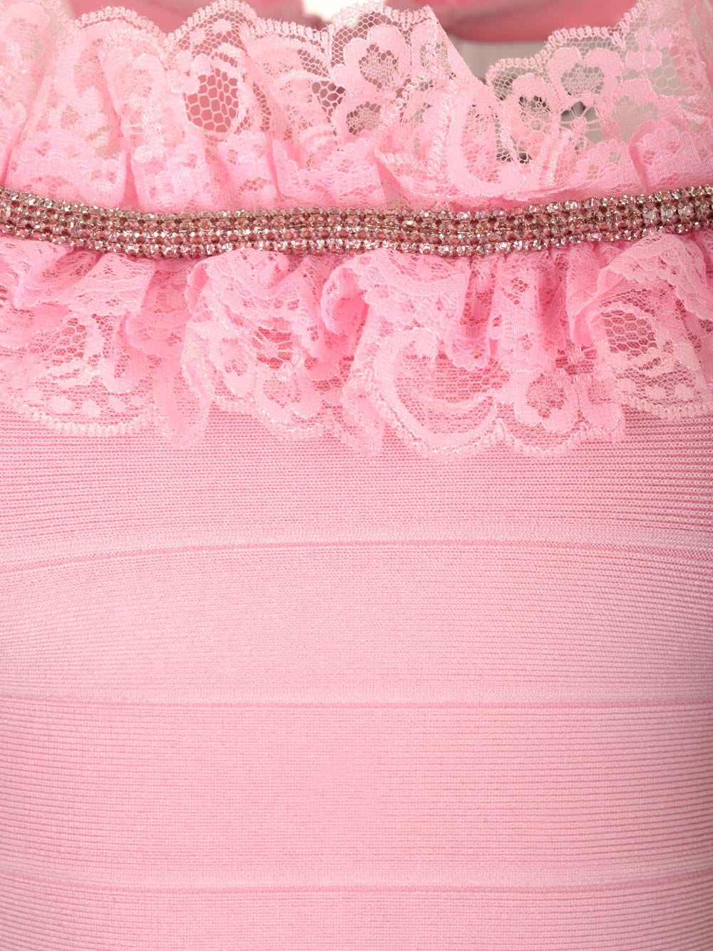 Self-portrait X Christopher Kane Embellished Lace-trimmed Mini Dress In Multi