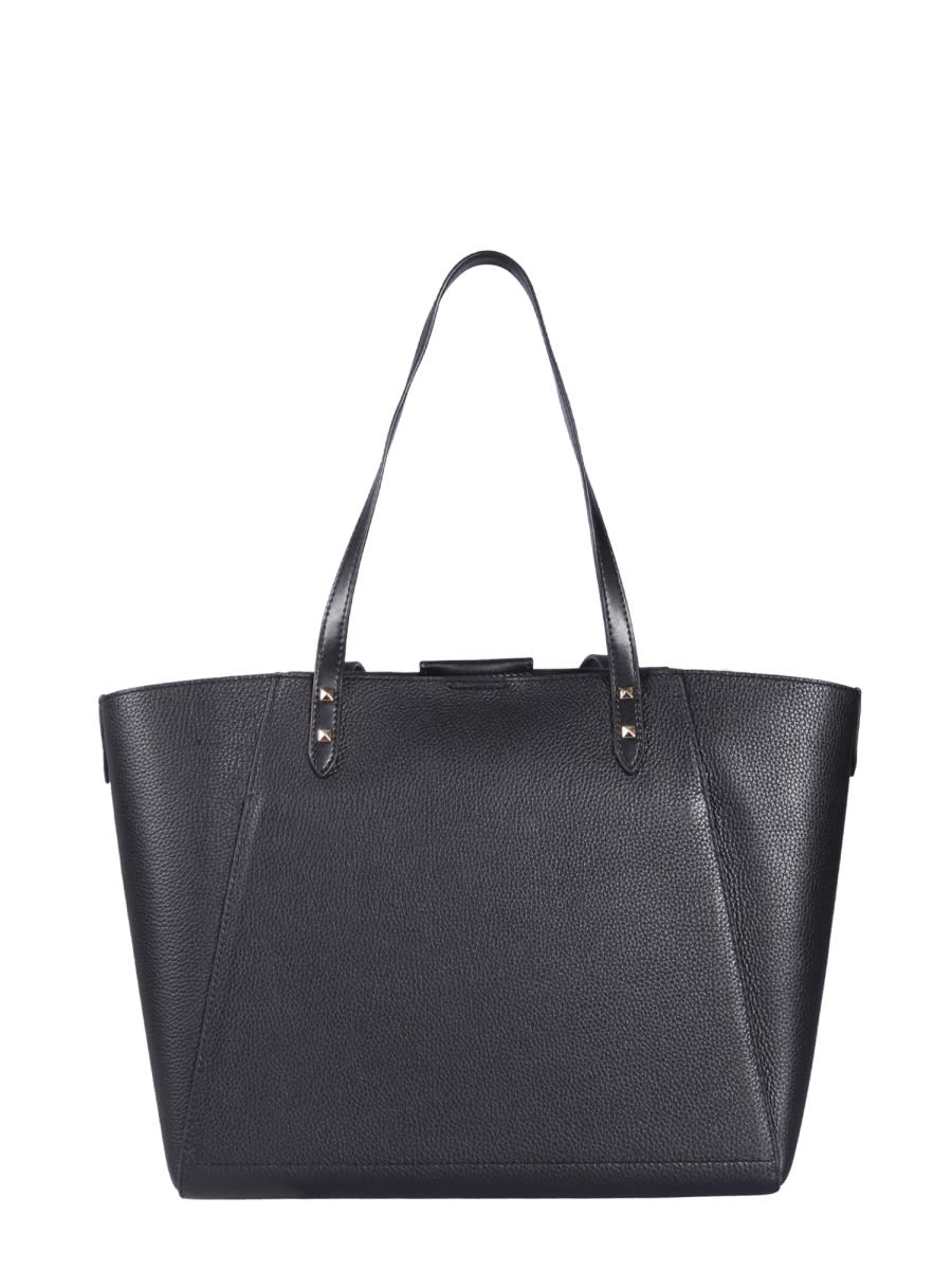 Shop Michael Kors Karlie Large Tote Bag In Black