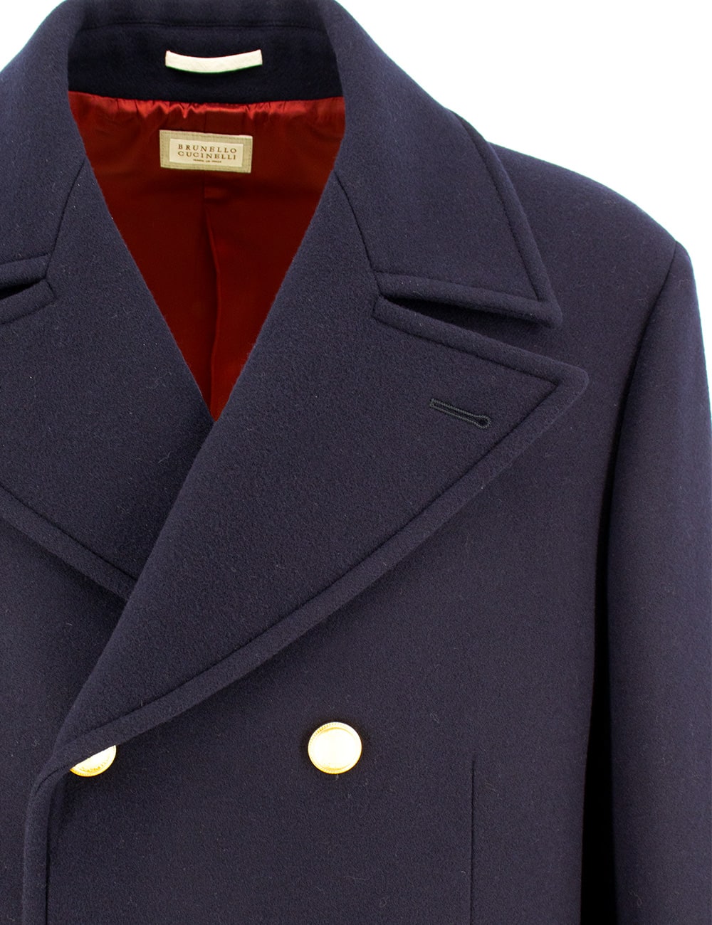 Shop Brunello Cucinelli Coat In Navy