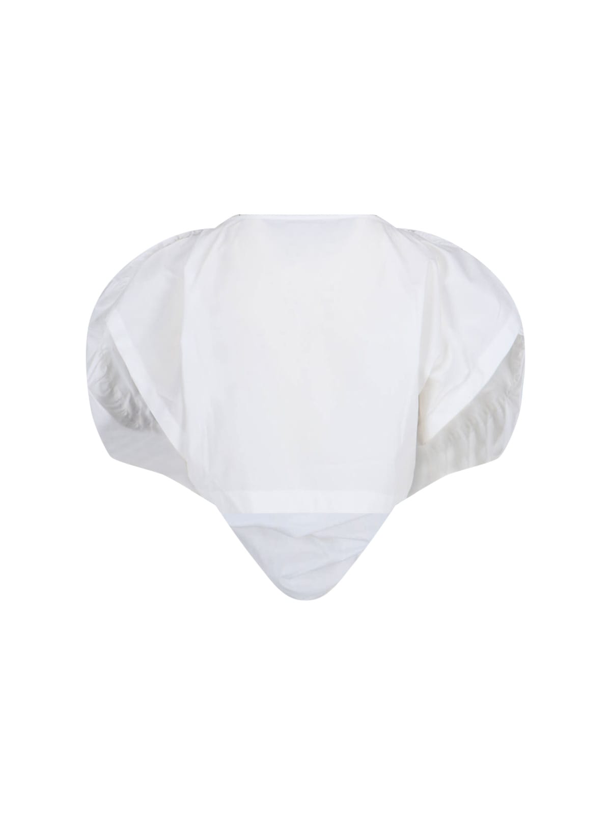 Vivienne Westwood Heart-shaped Crop Top With V-neckline And Embroidered Orb Logo In White