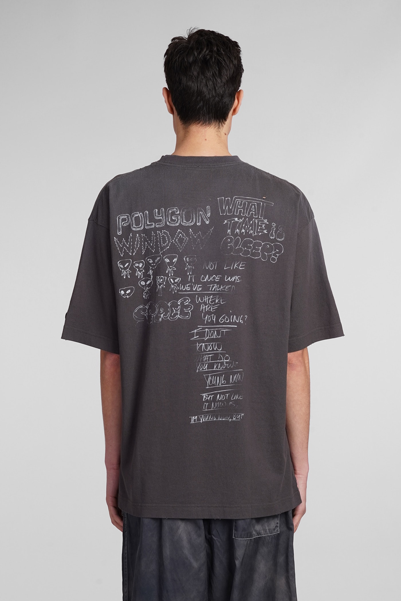Shop Miharayasuhiro T-shirt In Black Cotton