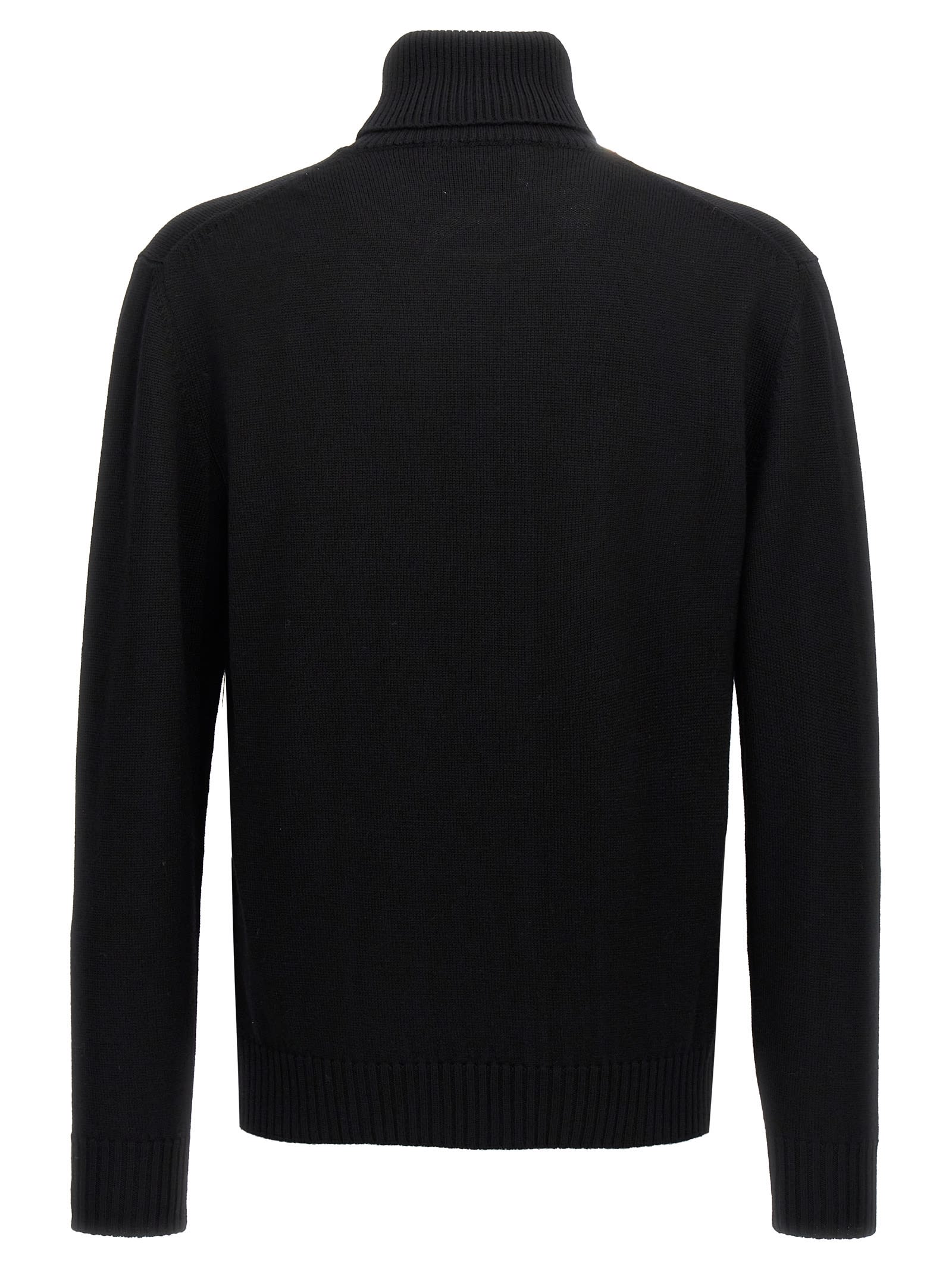 Ballantyne Wool Turtleneck Sweater Sweaters And Cardigans Black In Black