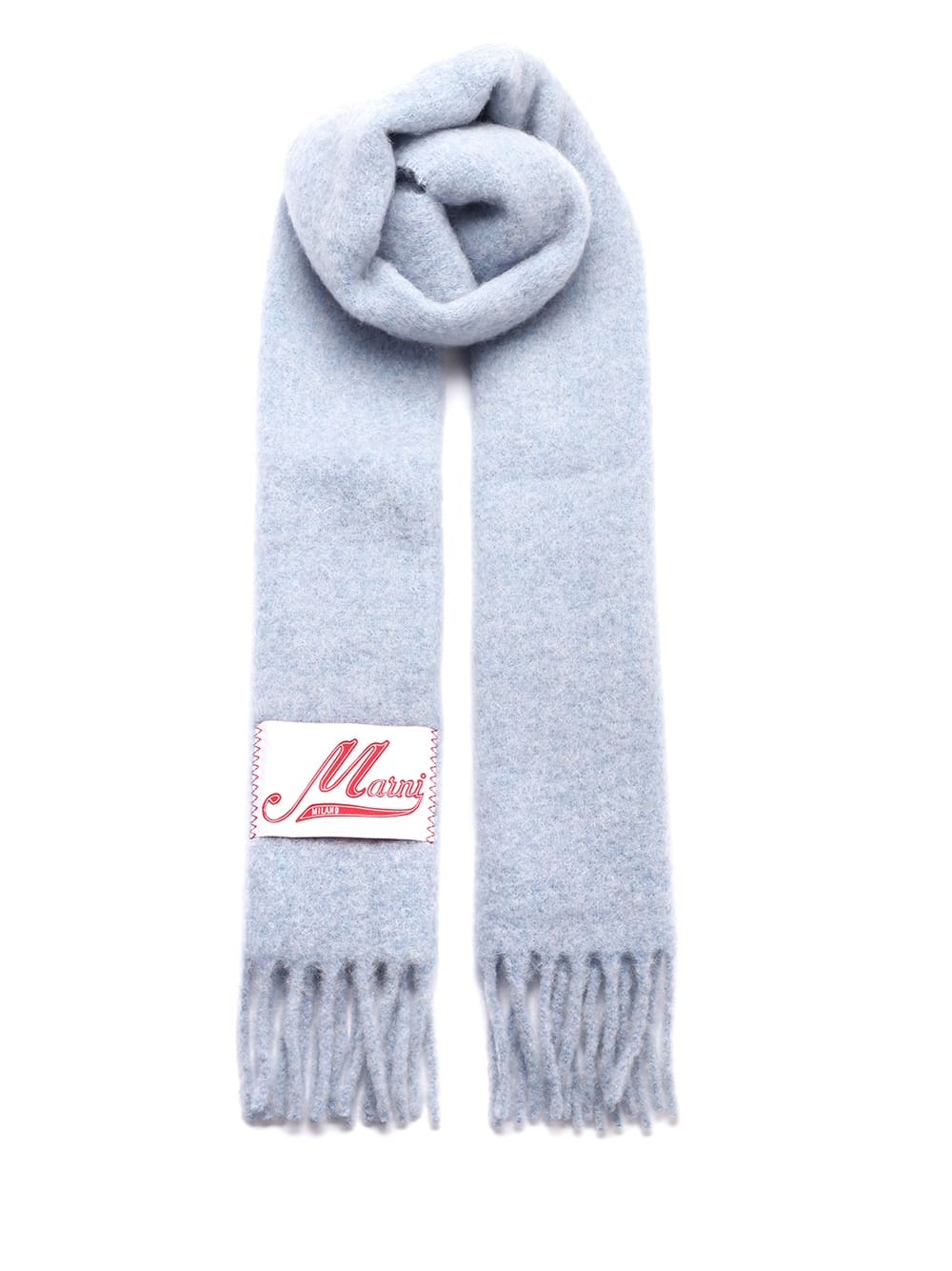 Marni Alpaca Wool Scarf In Blue