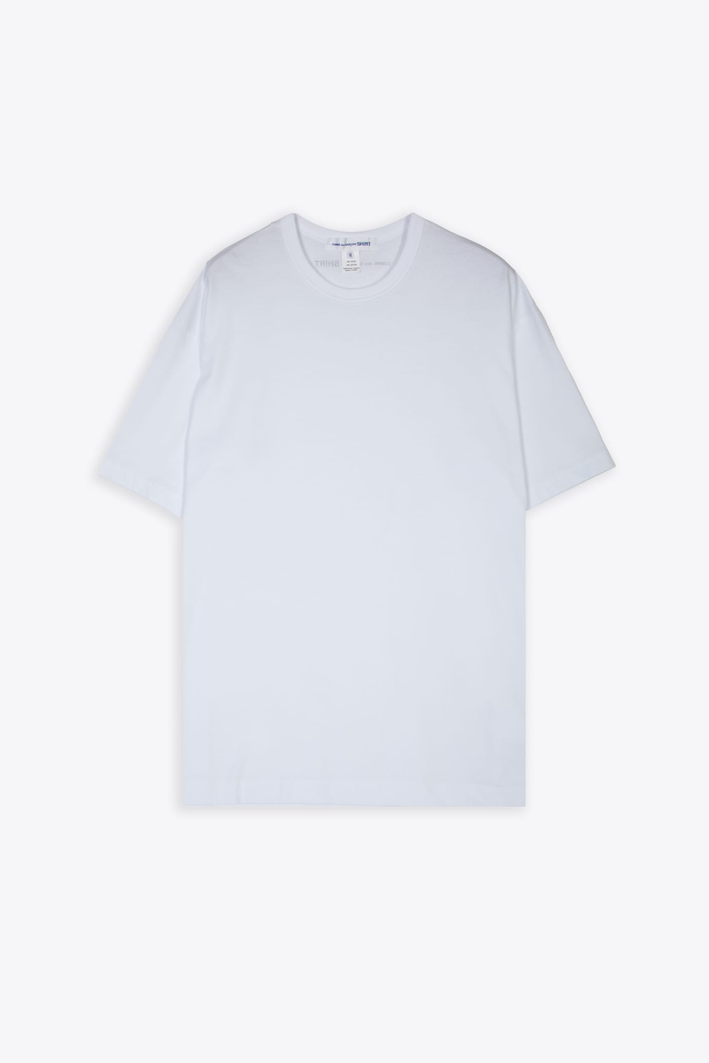 Mens T-shirt Knit White cotton oversize t-shirt with logo