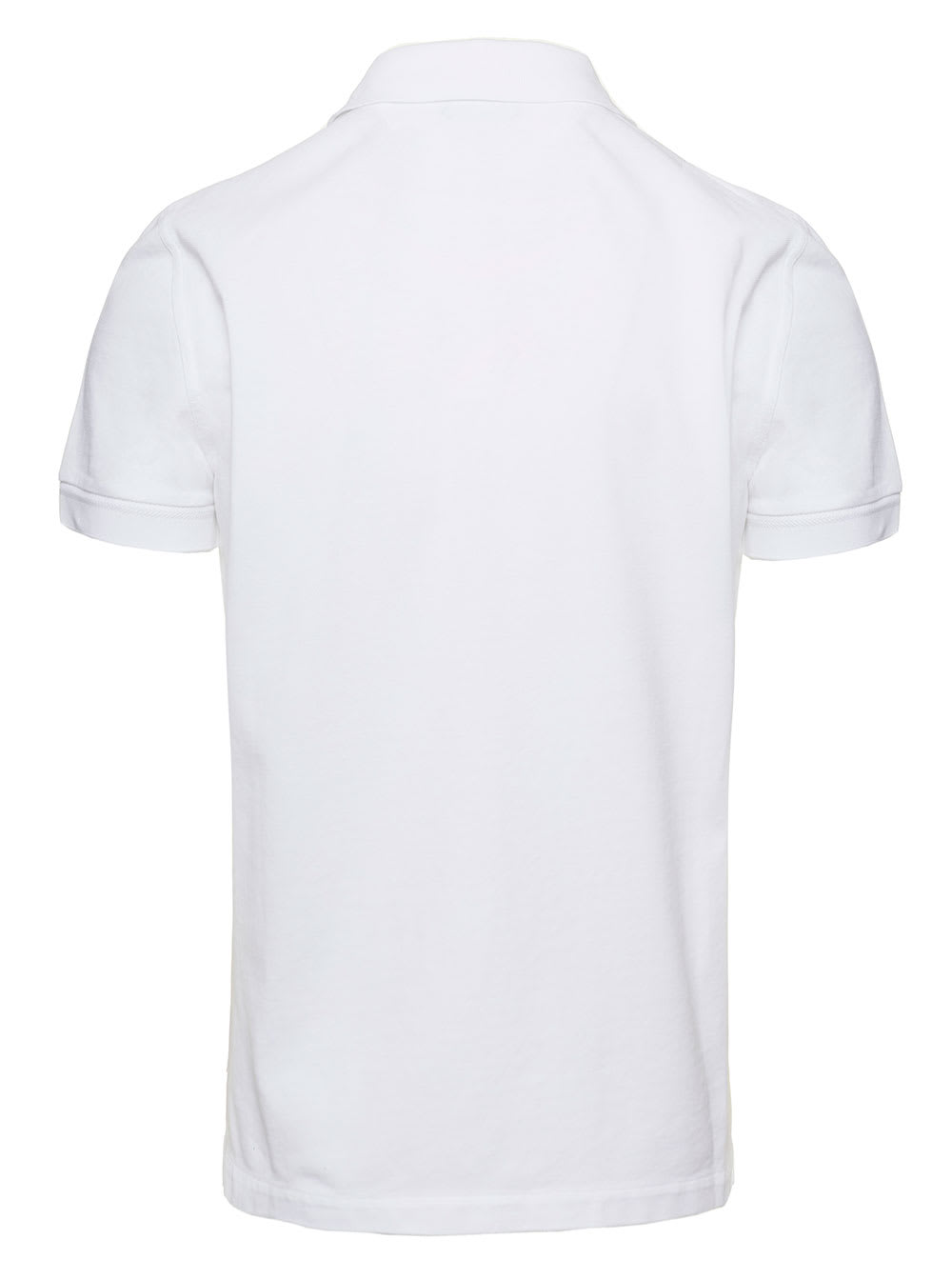 Shop Tom Ford White Short-sleeves Polo In Cotton Piquet Jersey Man