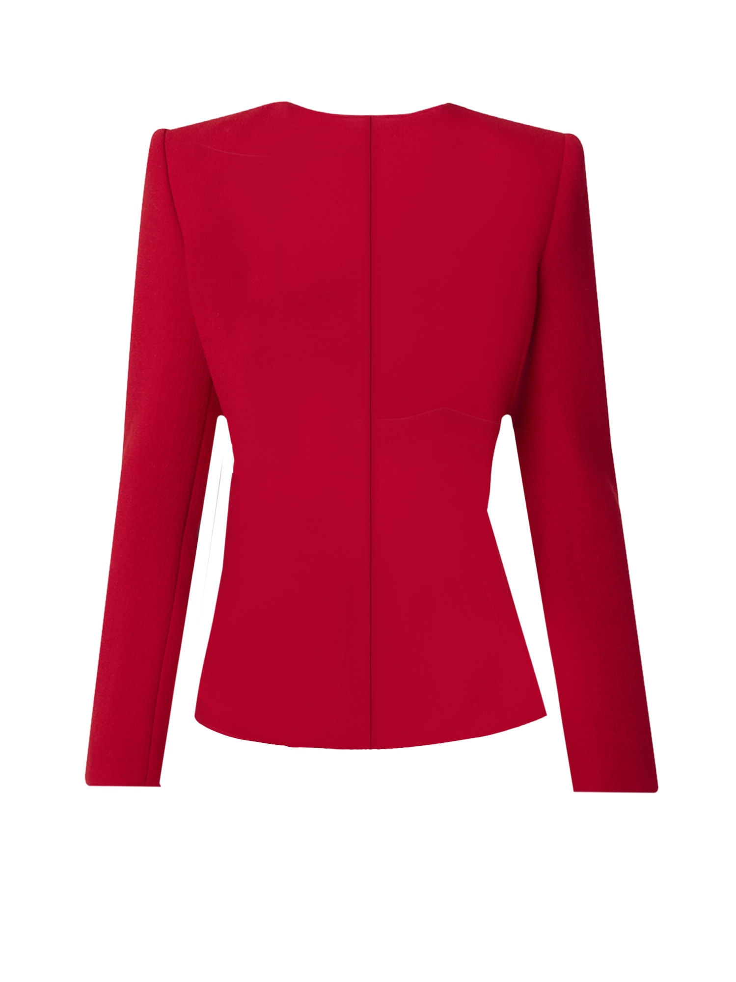 Valentino Wool Crepe Contrasting Bow Jacket In Red