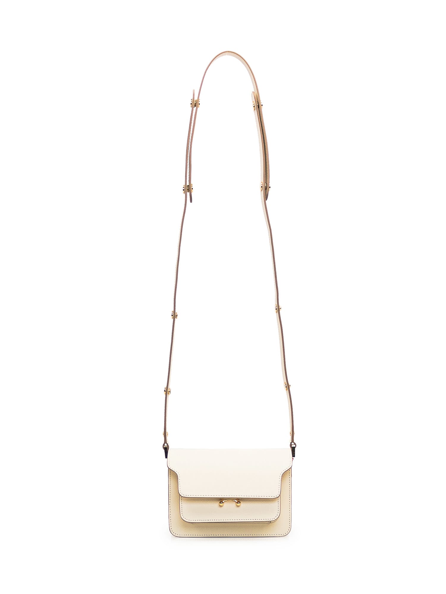 Shop Marni Trunk Mini Bag In Talc