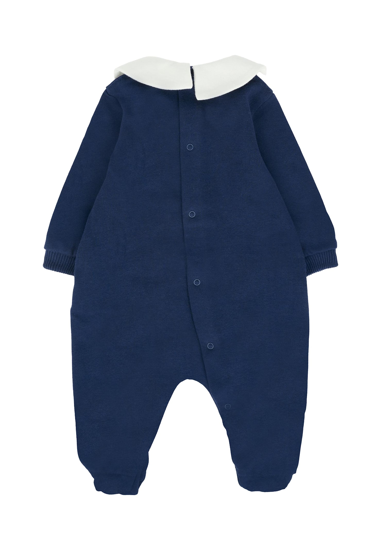 Moschino Blue Babygrow For Baby Boy With Teddy Bear In Blue