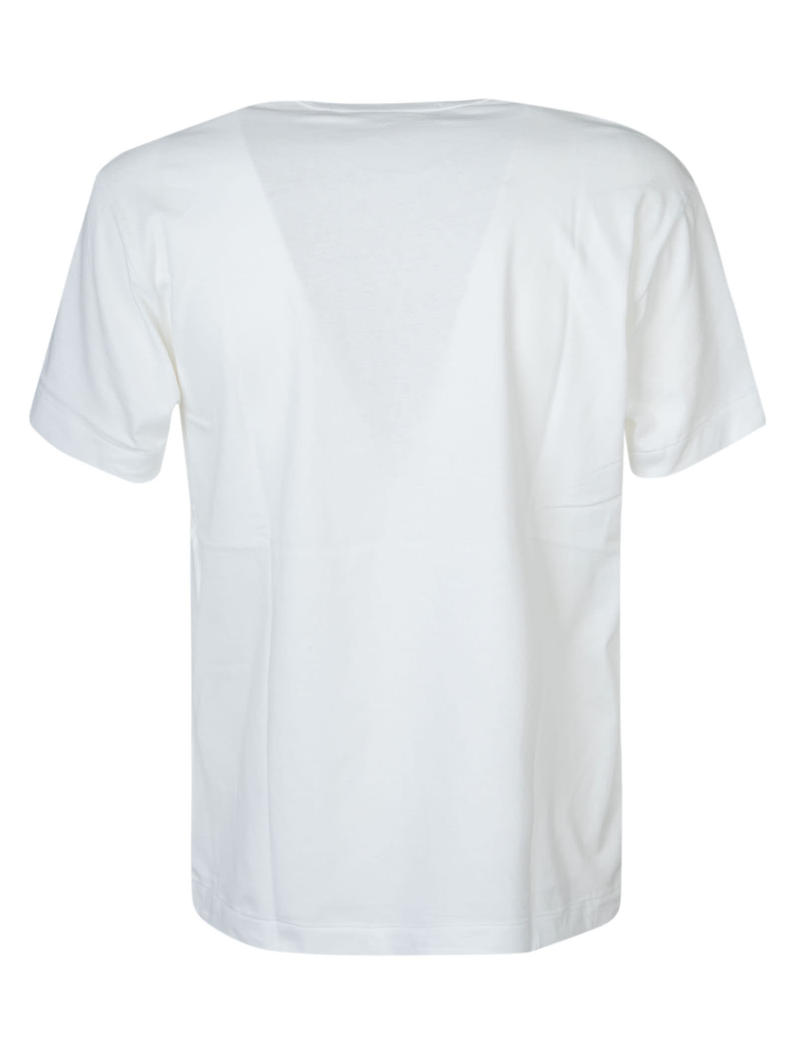 Shop Comme Des Garçons Shirt Round Neck T-shirt In White