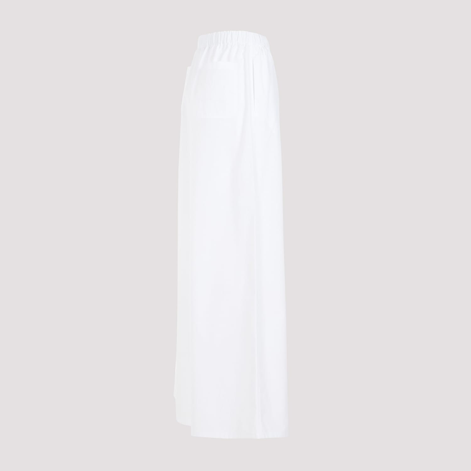 Shop Max Mara Navigli Cotton Popeline Pants In Bianco