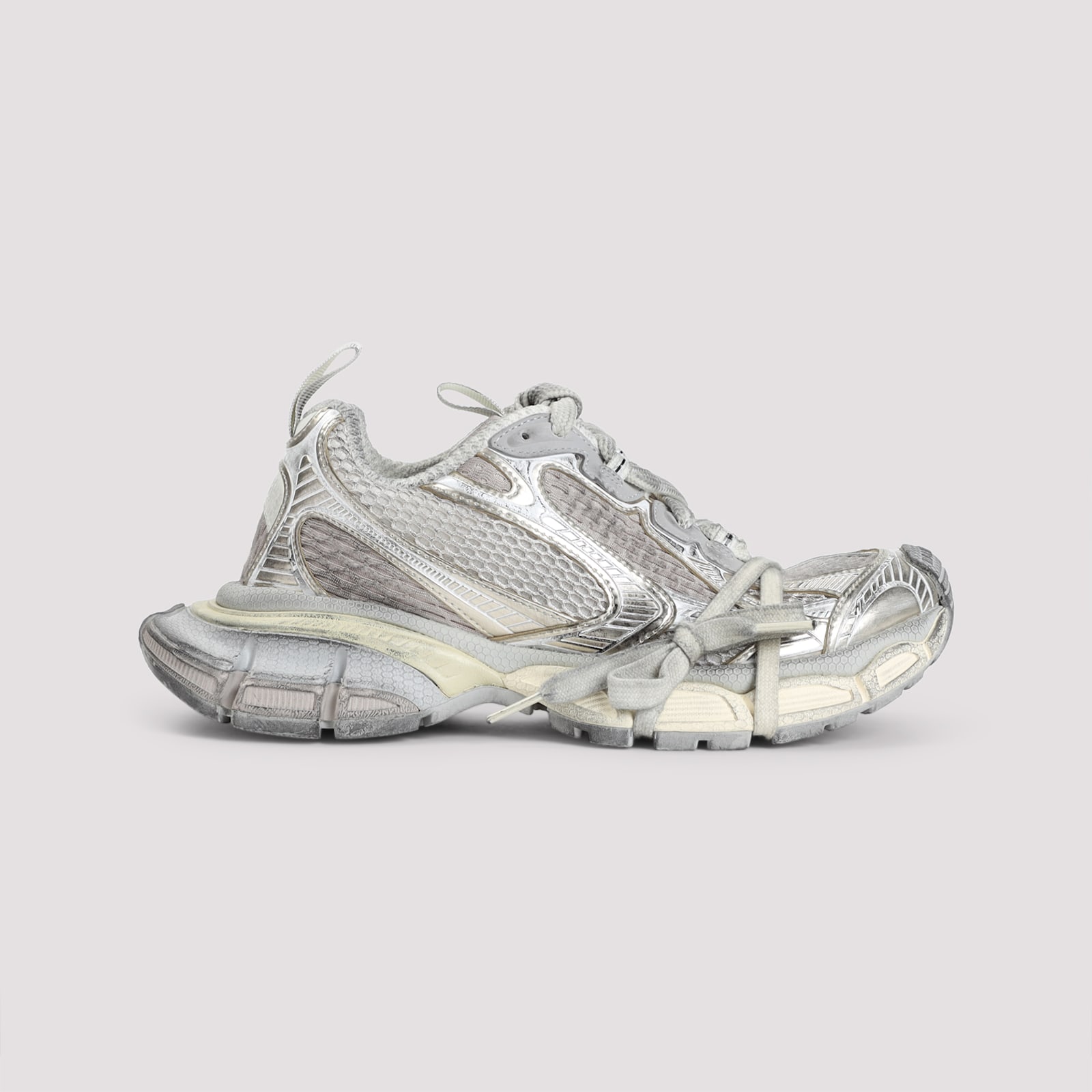 Balenciaga Low Top Sneakers Mesh Upper In White