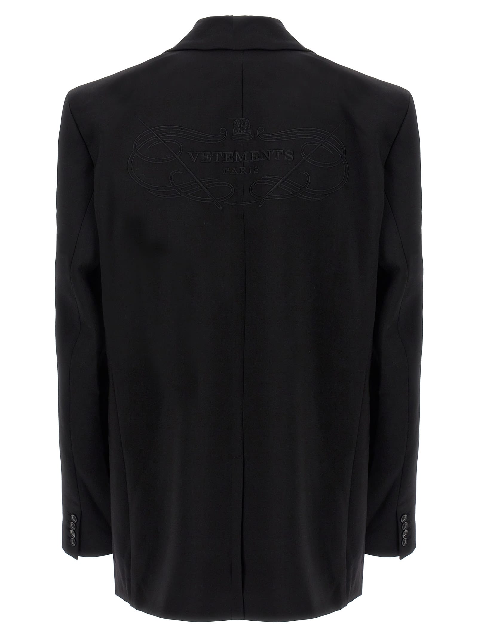 Vetements 'blazer Brodé Du Logo' In Black