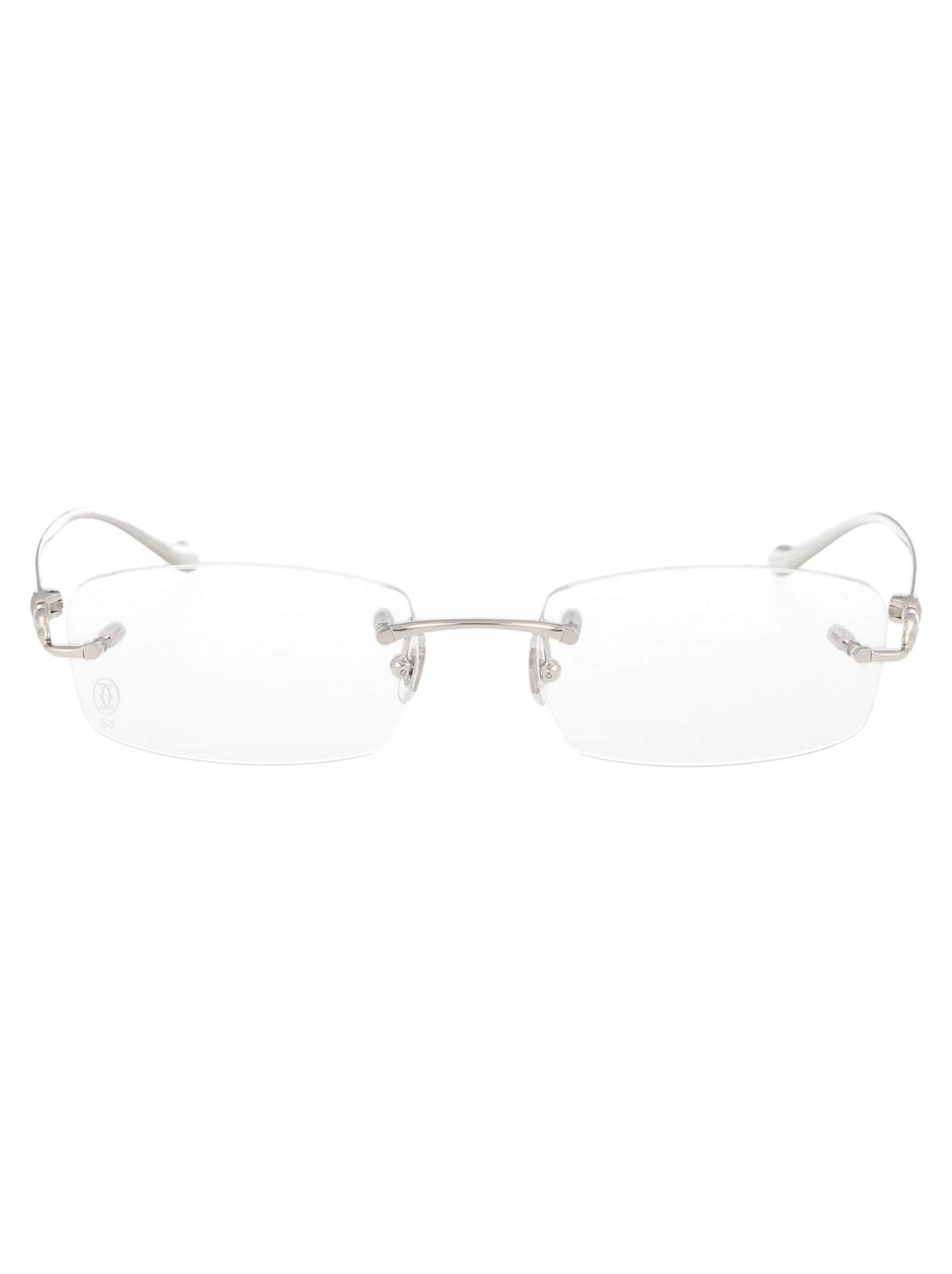 Cartier Ct0061o Glasses In 003 Silver Silver Transparent