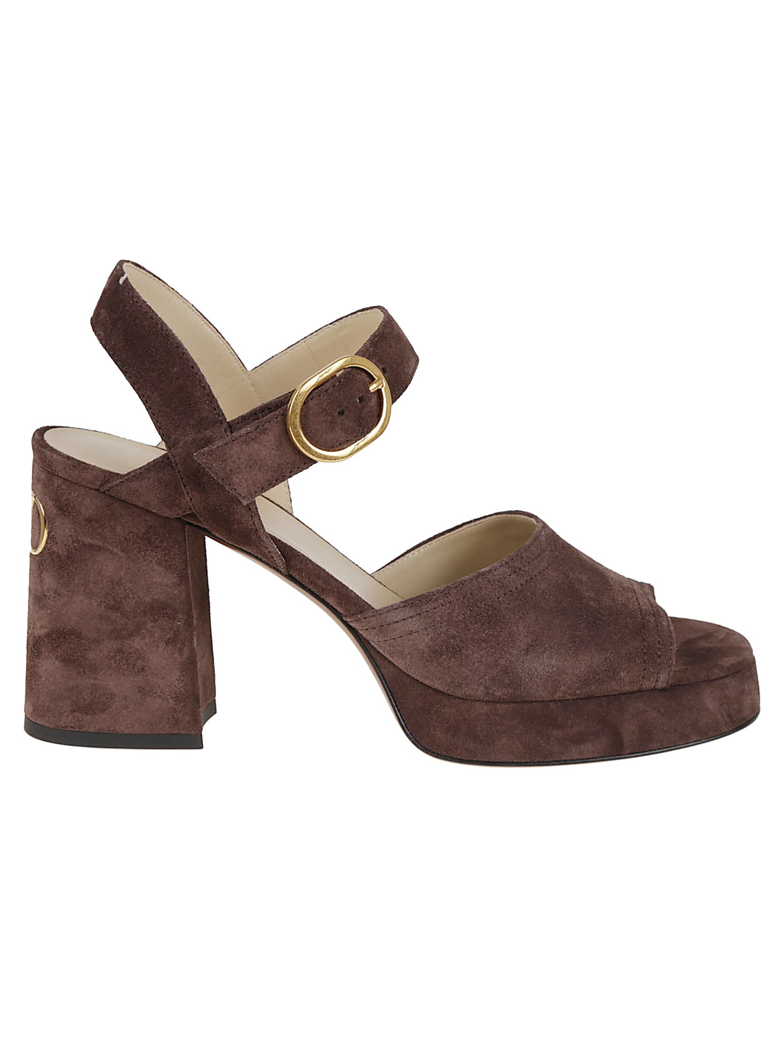 Valentino Fawcette Suede Platform Sandals With 100mm Heel