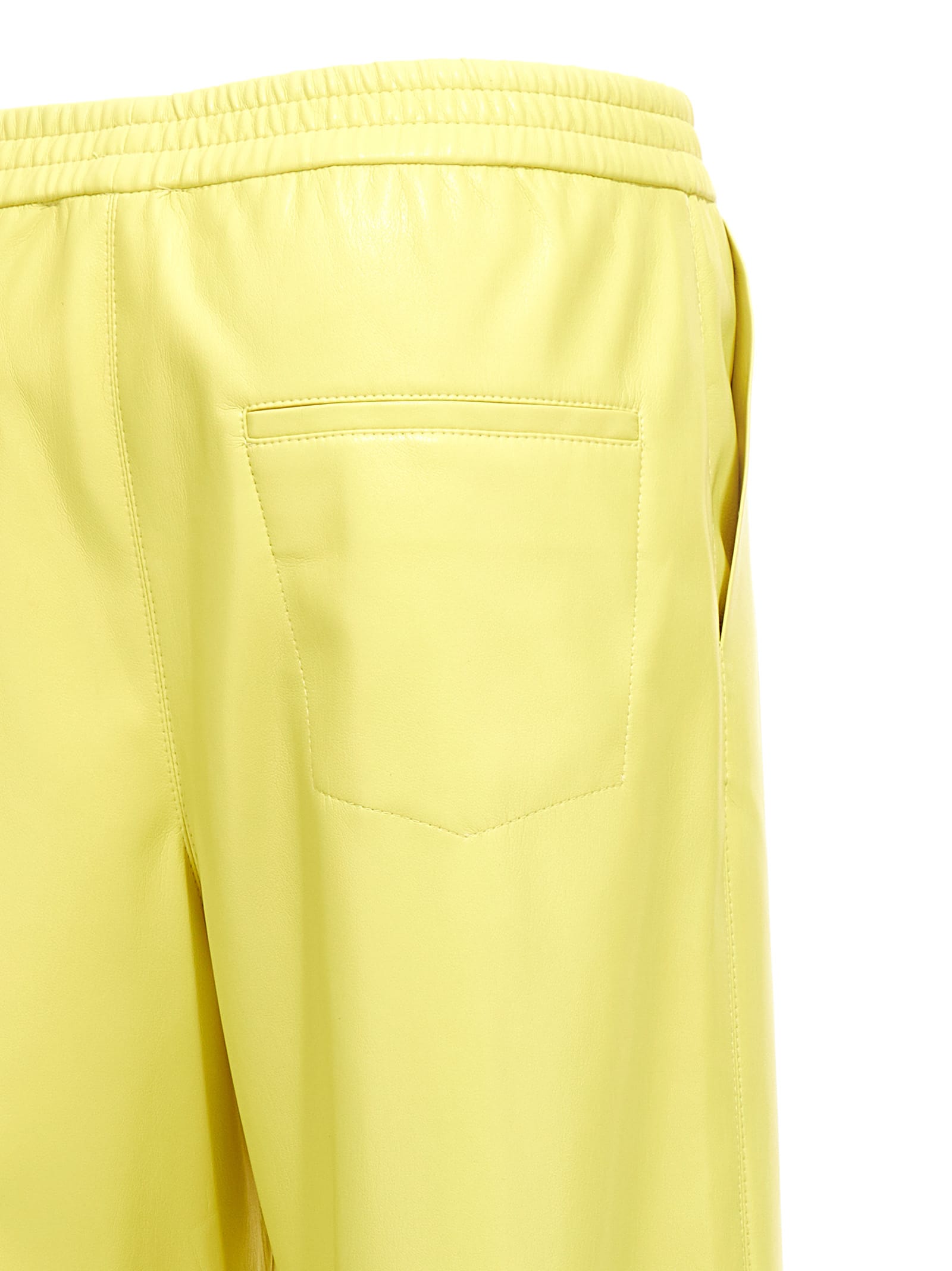 Nanushka Lorca Faux-leather Trousers In Yellow
