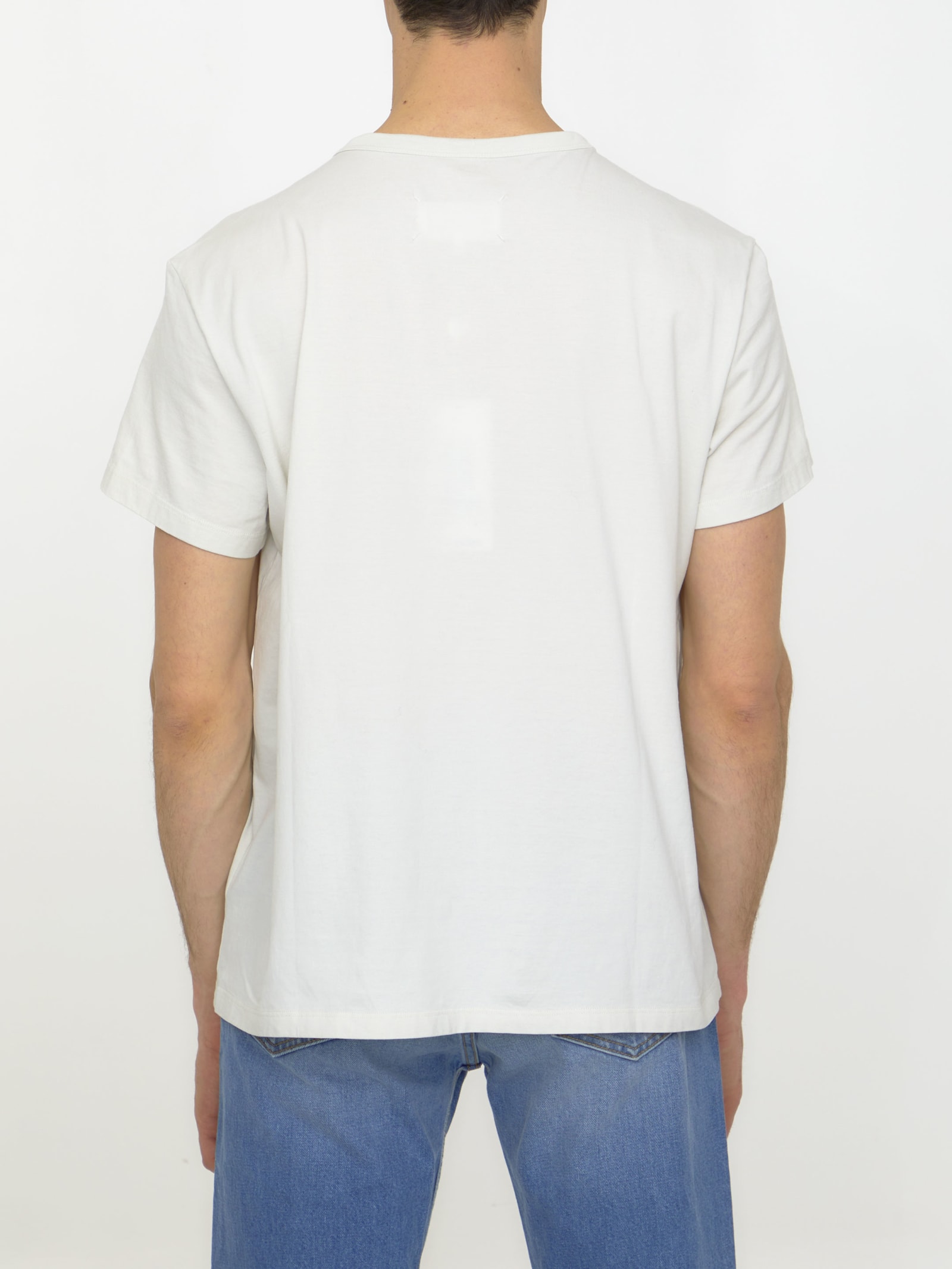 Shop Maison Margiela Numerical Logo T-shirt In White