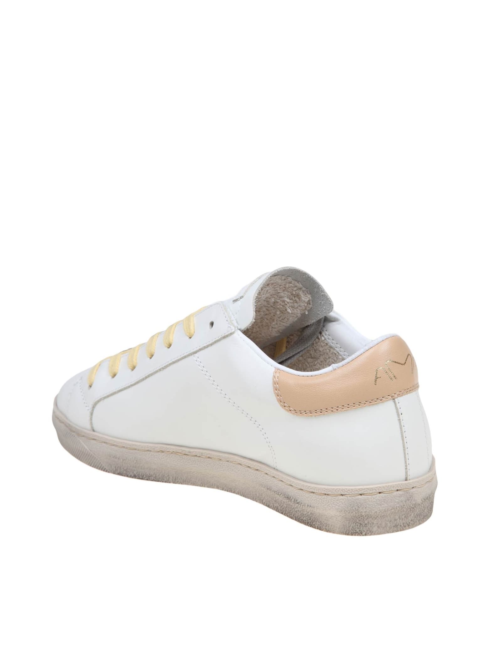 Shop Ama Brand Sneakers In White Leather And Glicine In White/multicolor