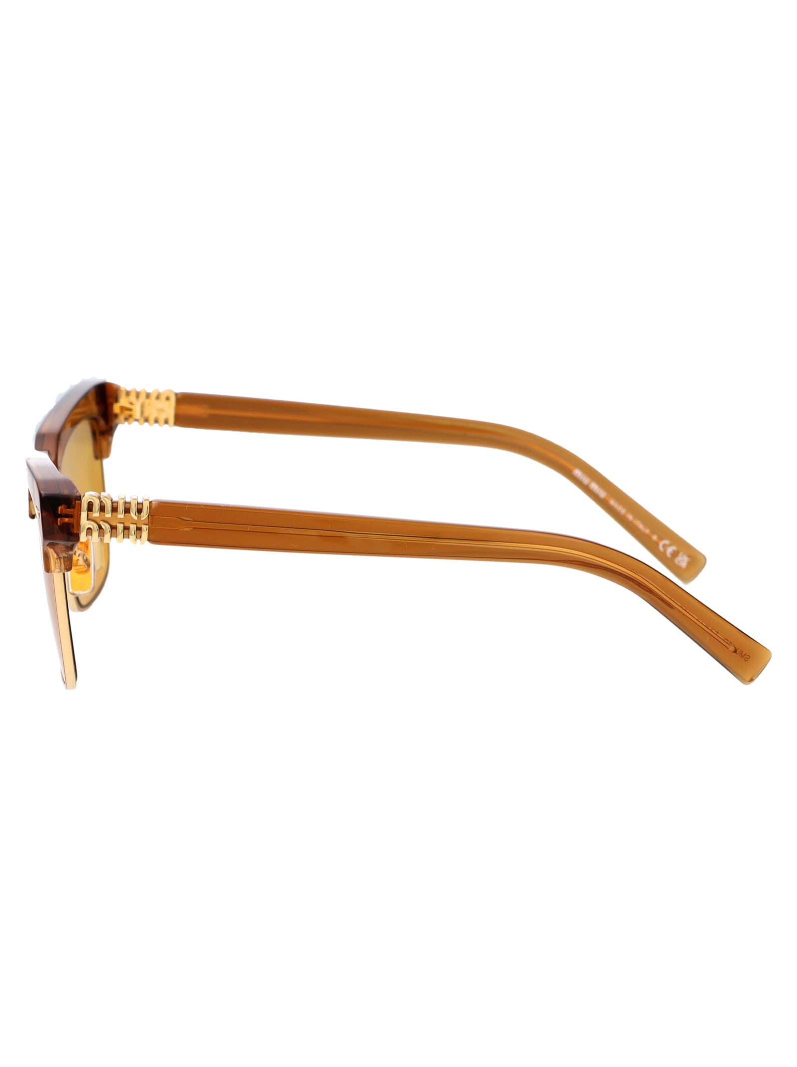 Shop Miu Miu 0mu 10zs Sunglasses In 15t0b7 Caramel Trasparent