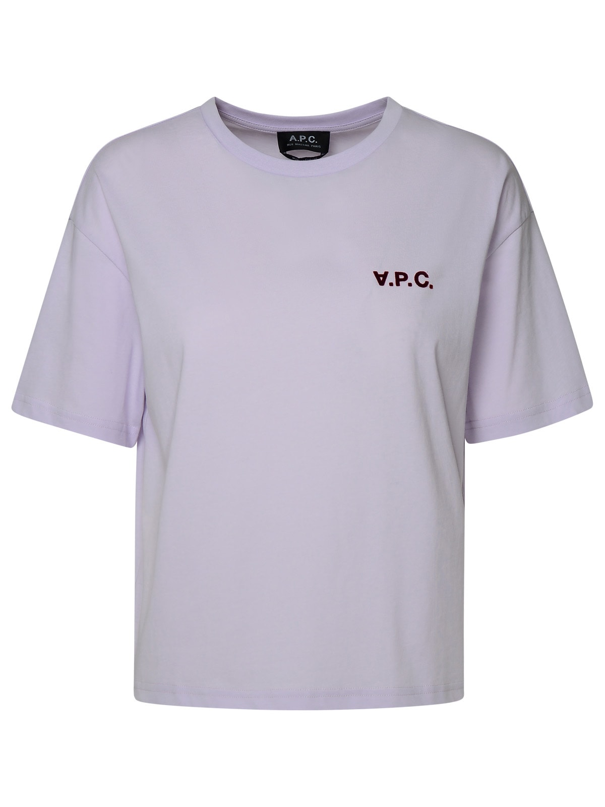 Shop Apc Ava Lilac Cotton T-shirt T-shirt