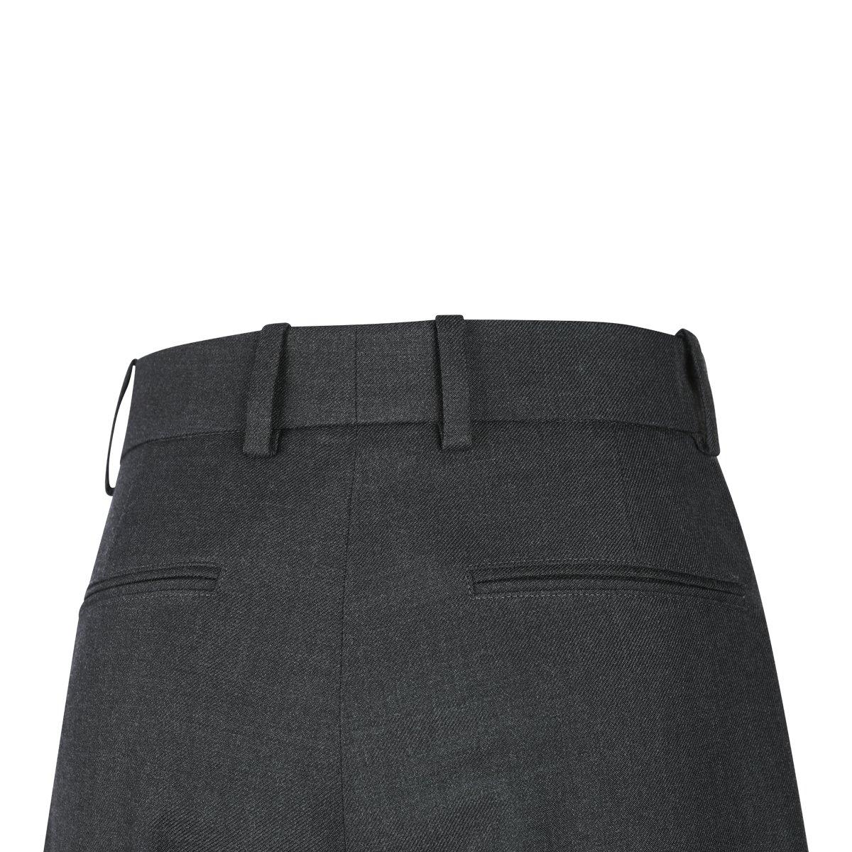 Shop Gucci Gabardine High-waisted Trousers In Grey