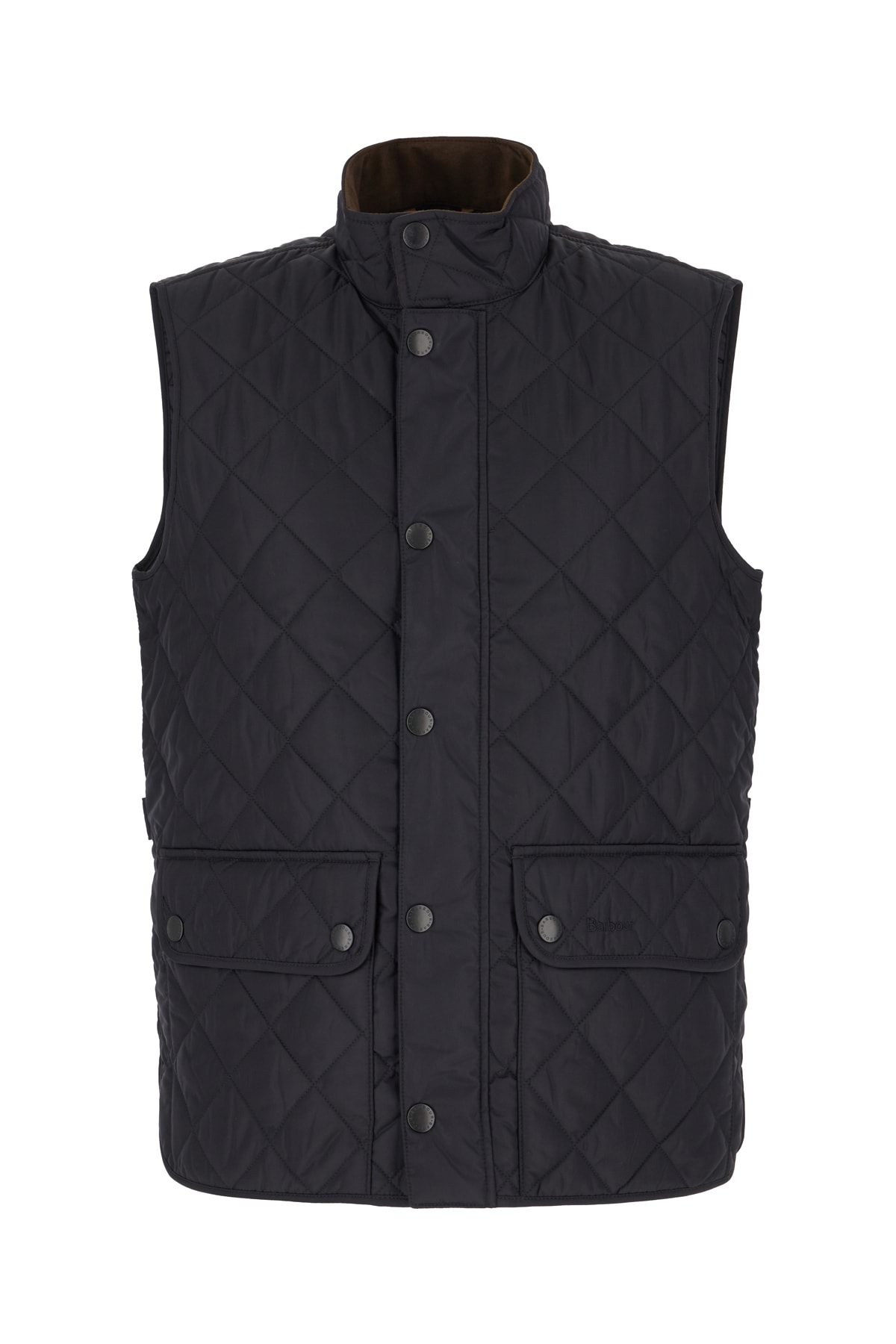 Barbour Navy Blue Polyester Sleeveless New Lowerdale Padded Jacket