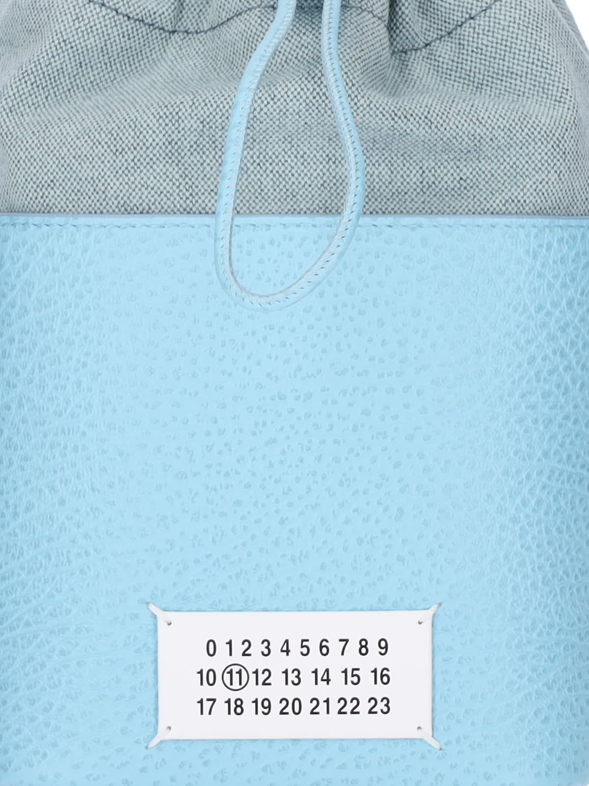 Shop Maison Margiela 5ac Small Bucket Bag In Light Blue