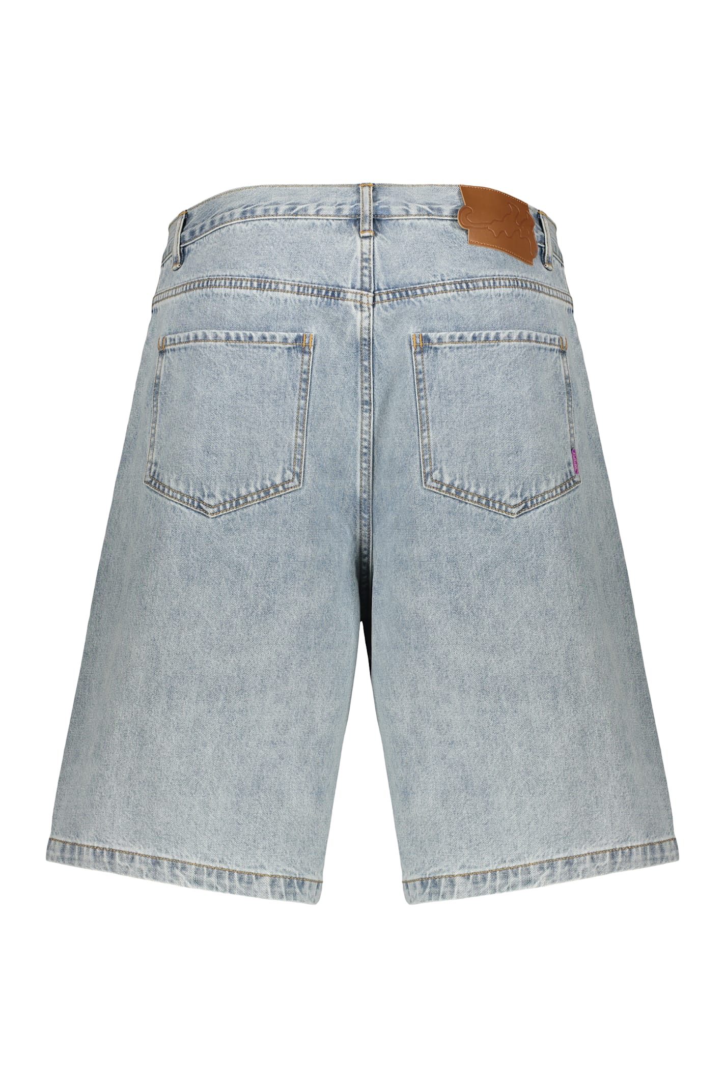 Perks And Mini Denim Bermuda Shorts In Blue
